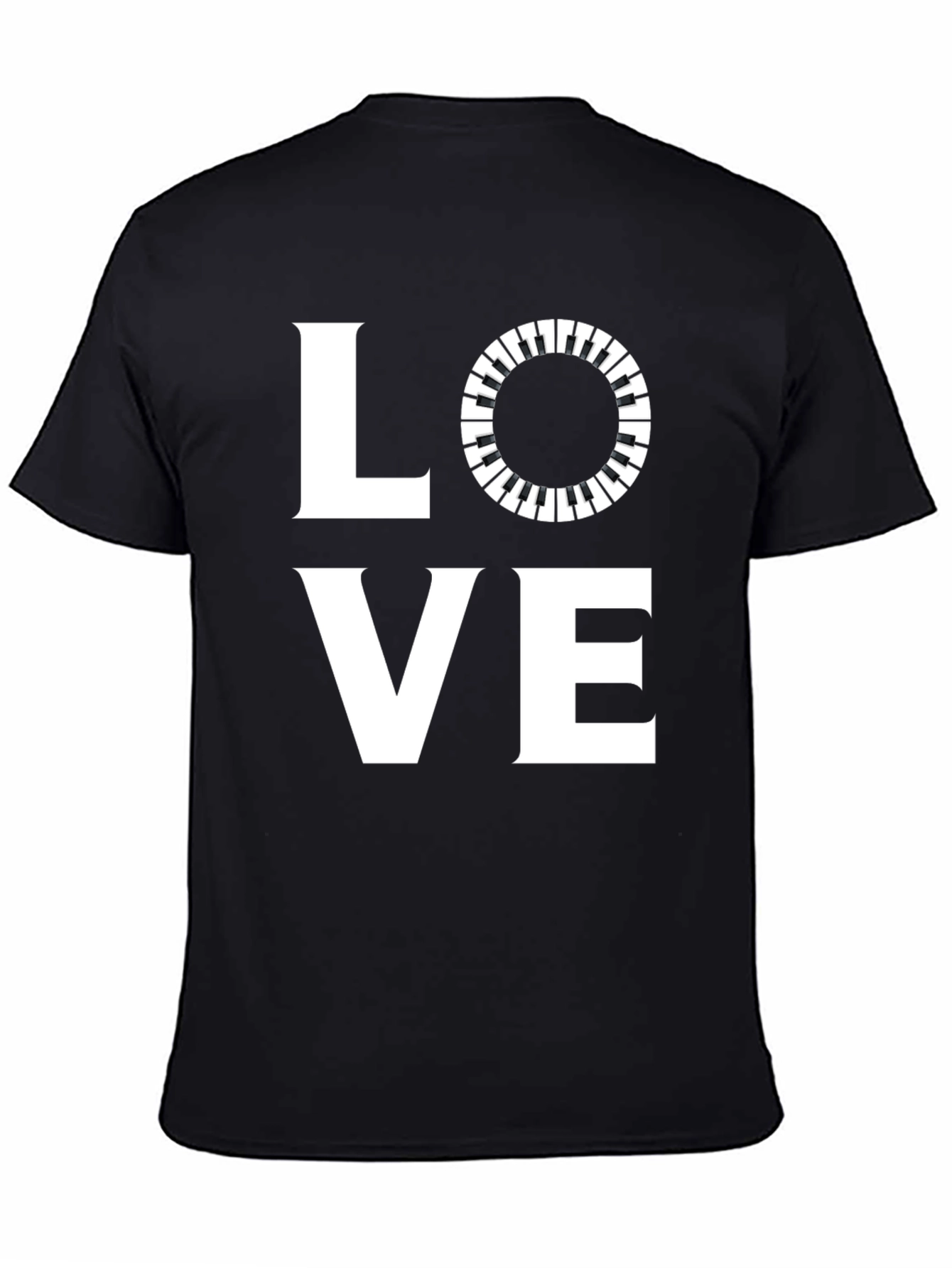 Love Music T-Shirt - Piano Keys Design