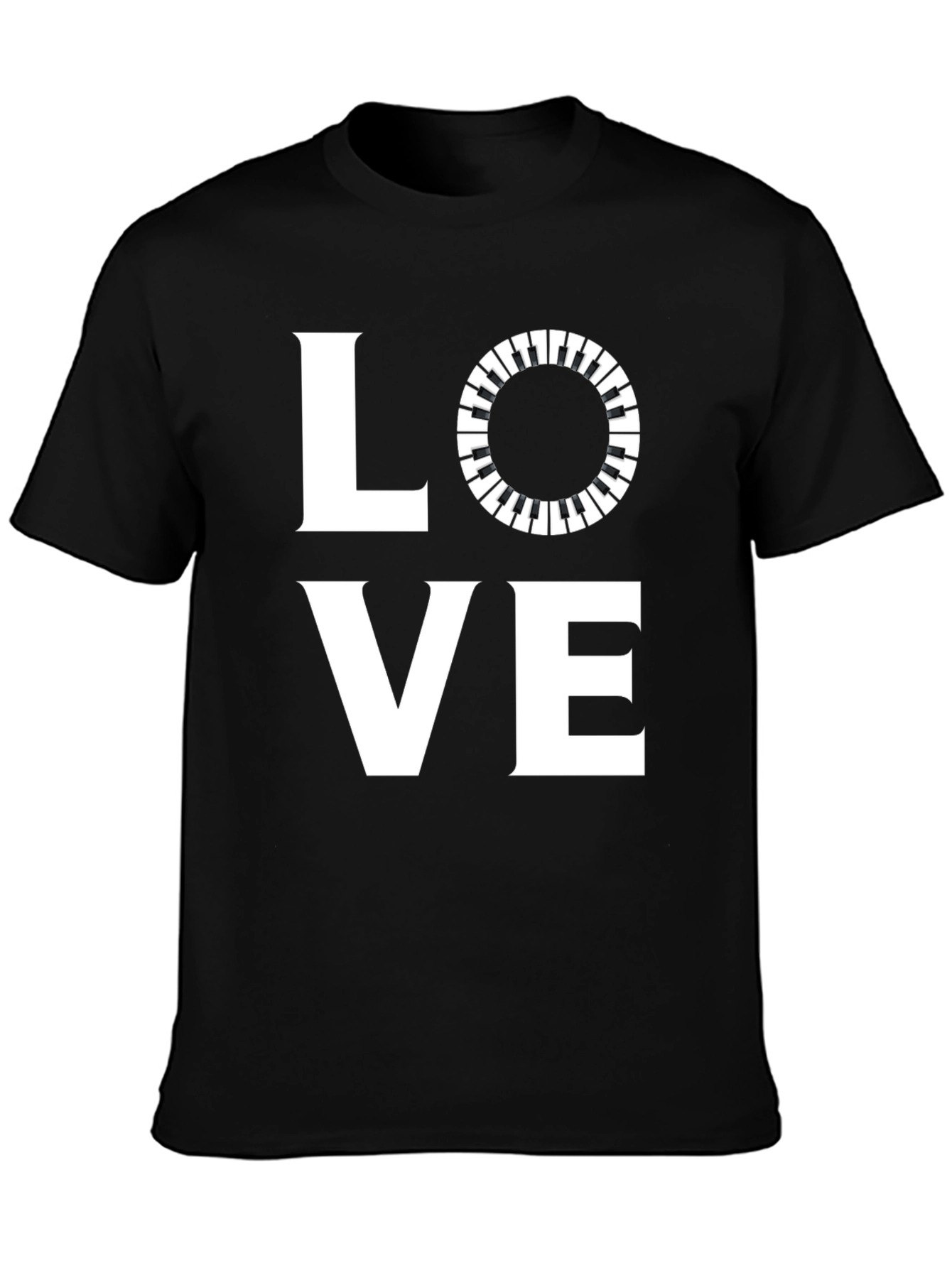 Love Music T-Shirt - Piano Keys Design