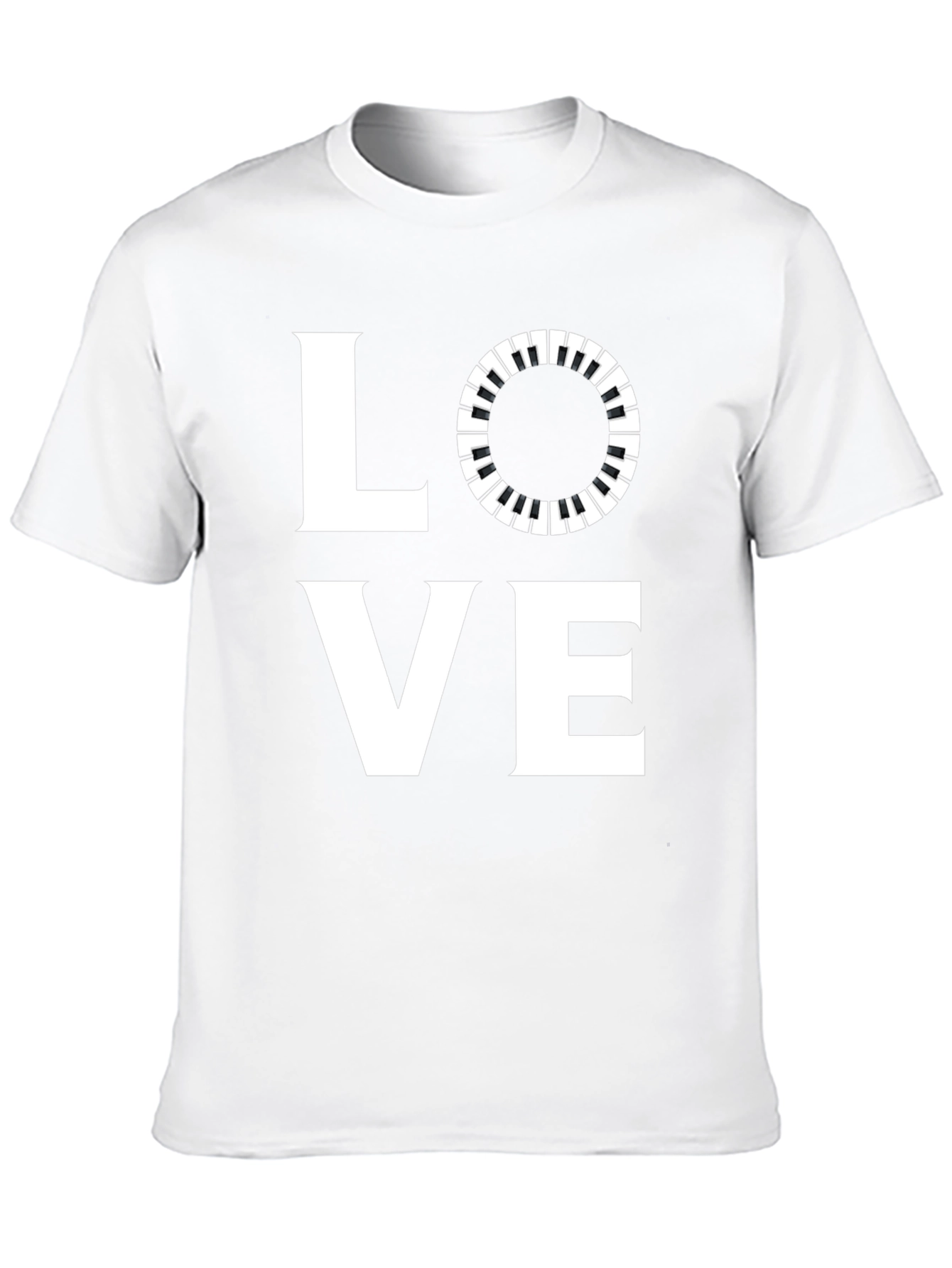 Love Music T-Shirt - Piano Keys Design