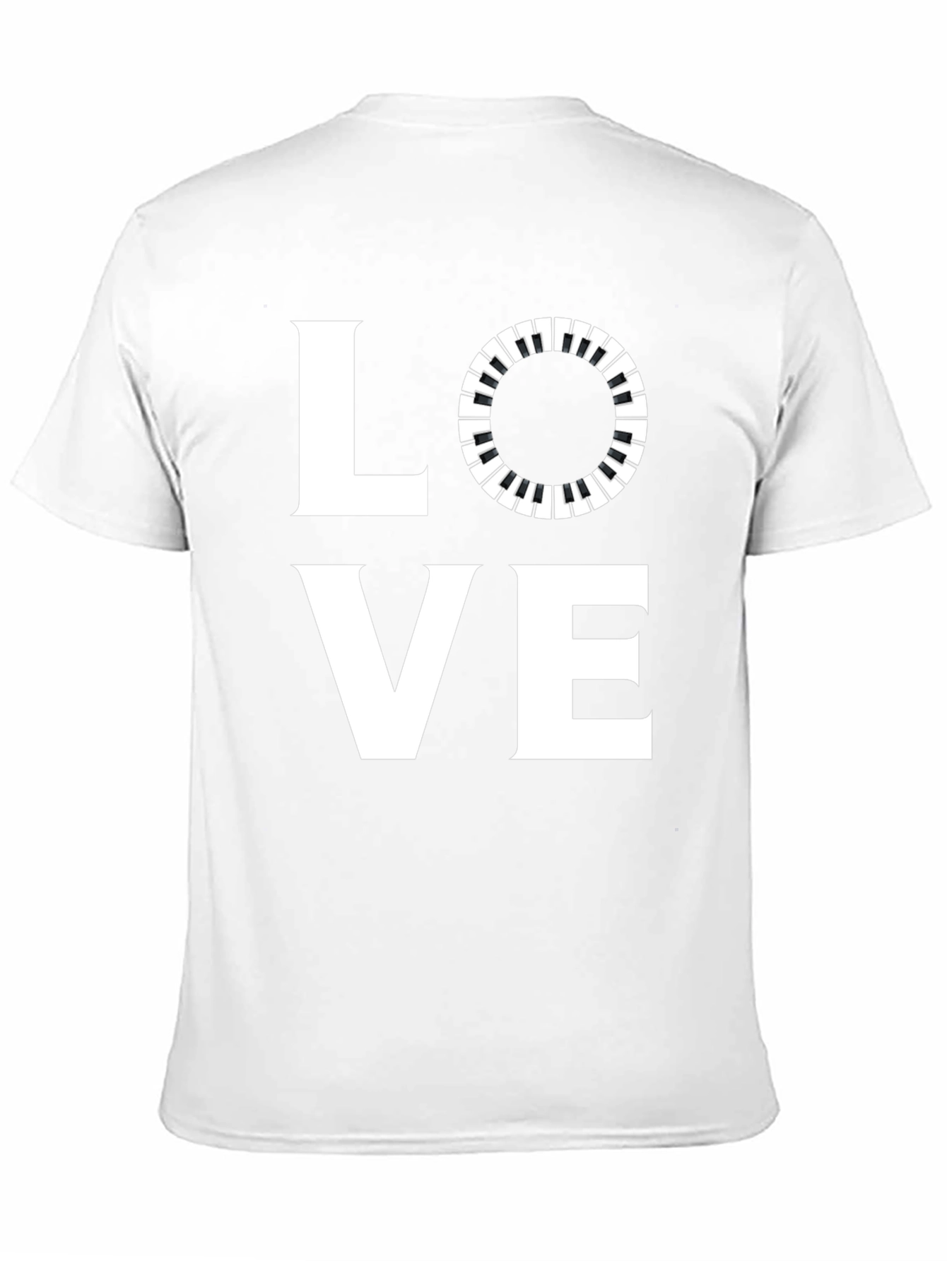 Love Music T-Shirt - Piano Keys Design