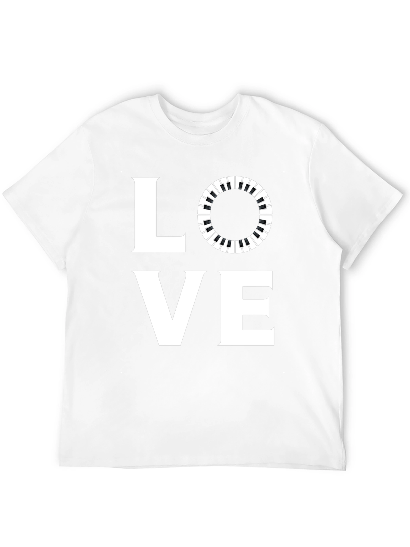 Love Music T-Shirt - Piano Keys Design