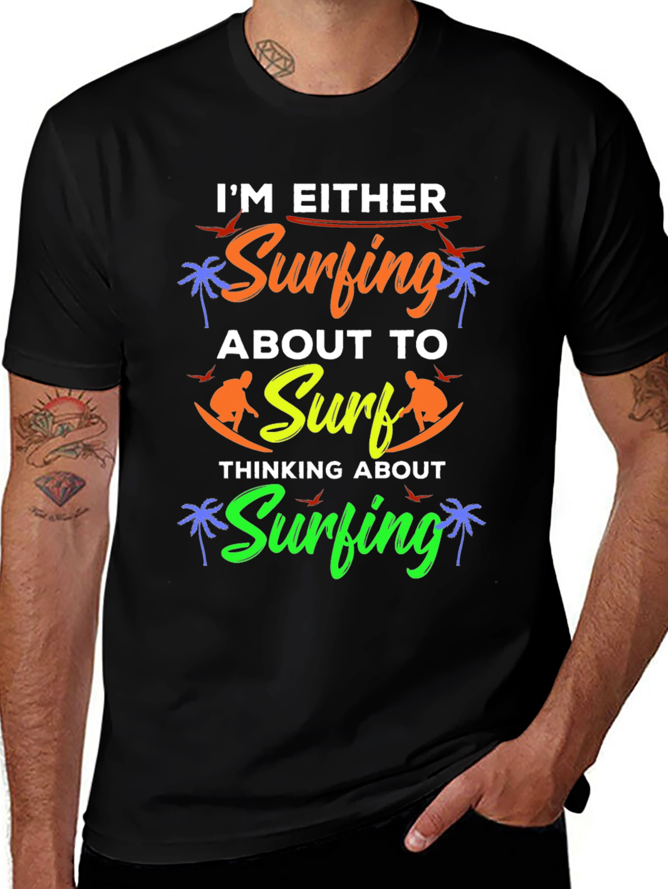 Im Either Surfing Graphic Tee