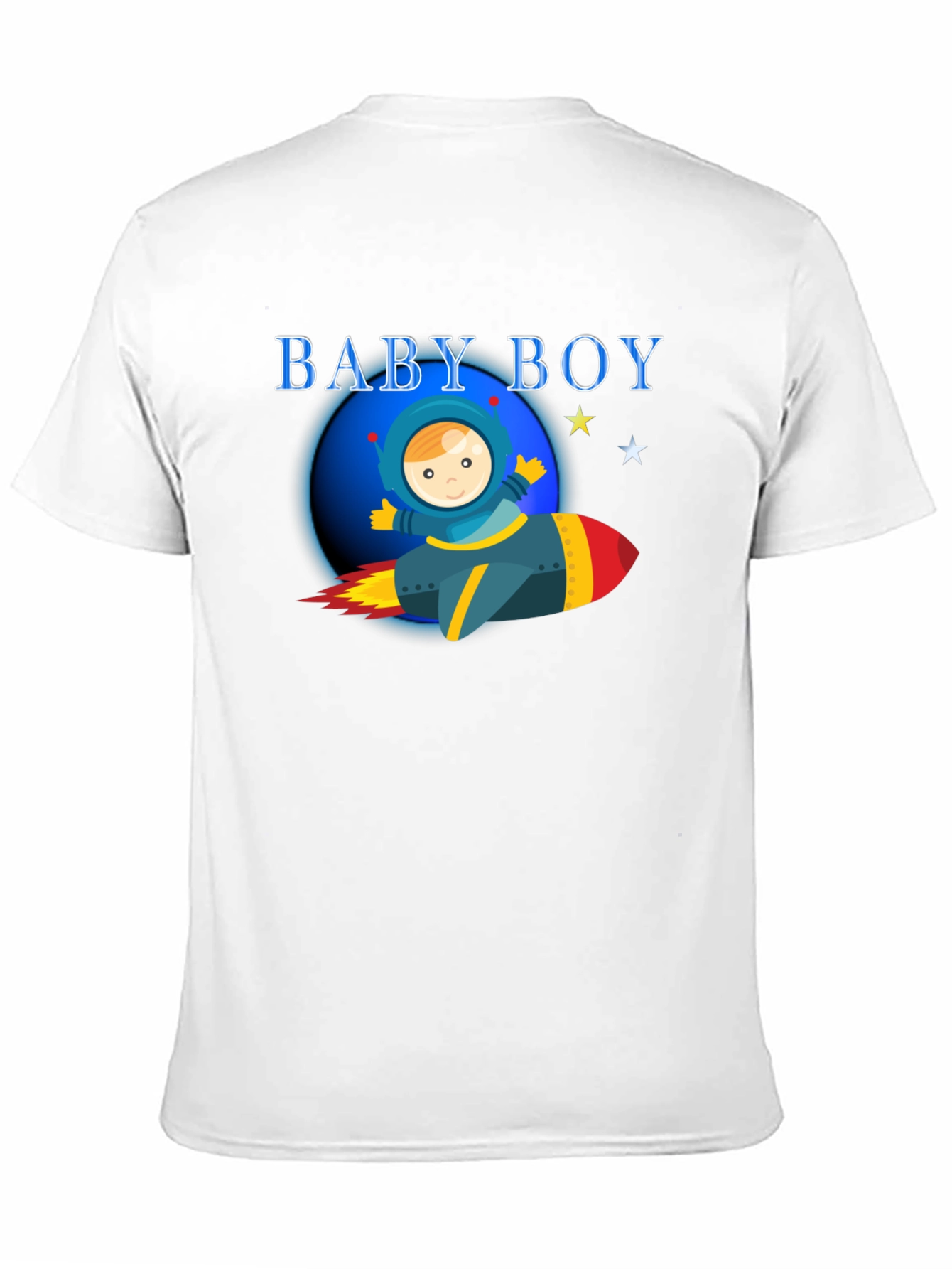 Baby Boy Astronaut T-Shirt - Rocket Ship Design