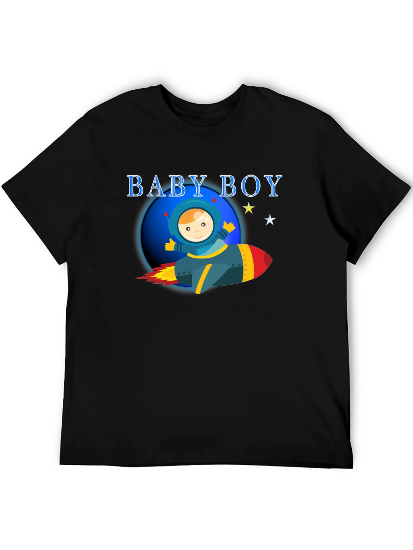 Baby Boy Astronaut T-Shirt - Rocket Ship Design