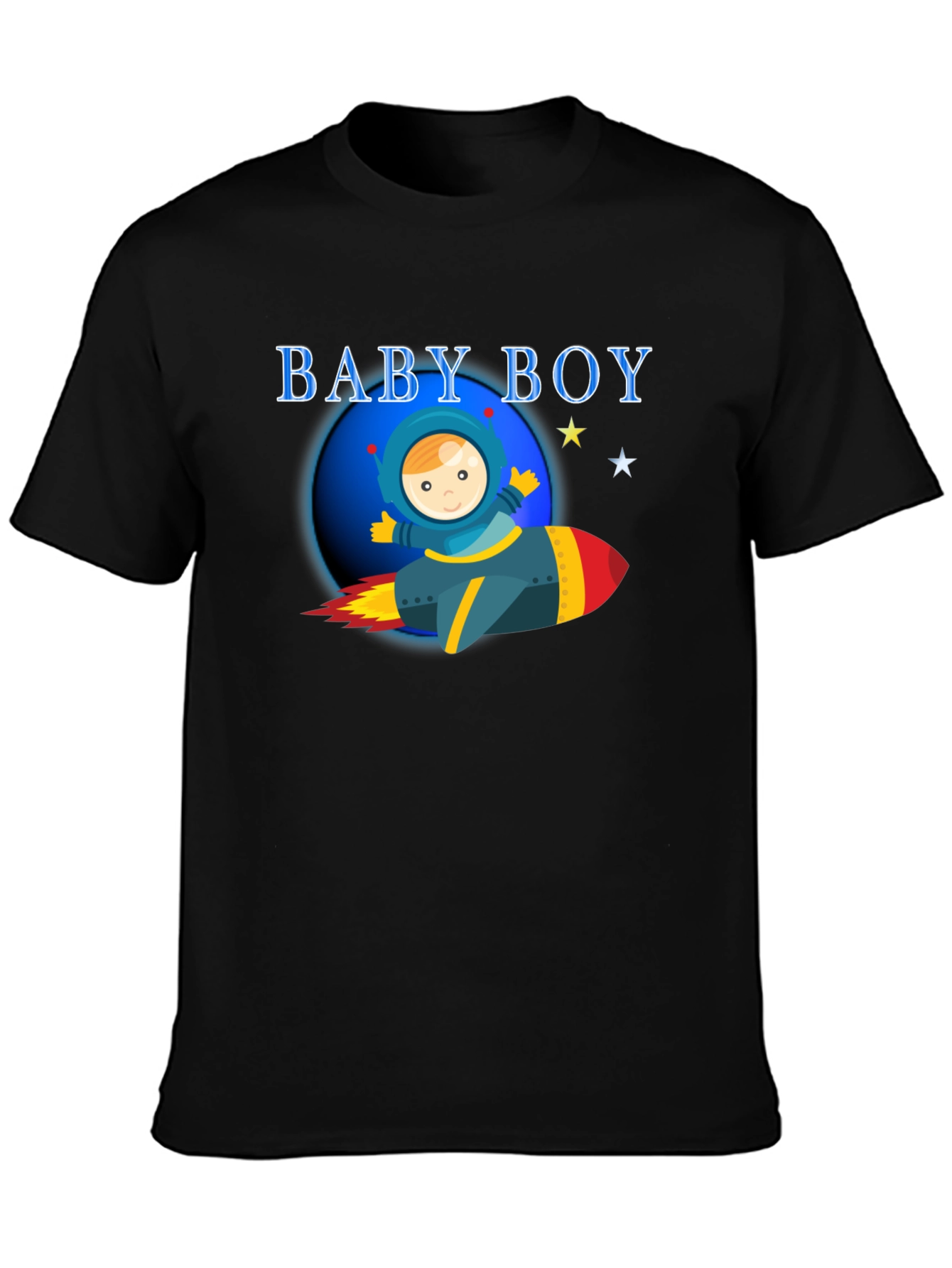 Baby Boy Astronaut T-Shirt - Rocket Ship Design