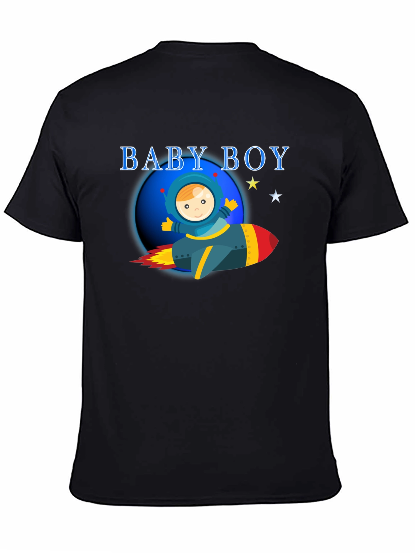 Baby Boy Astronaut T-Shirt - Rocket Ship Design