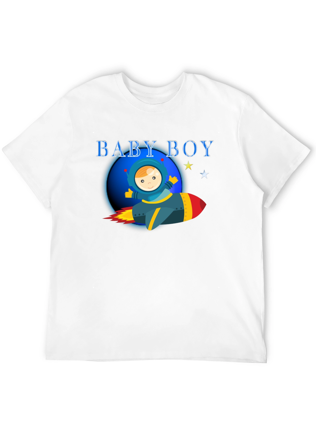 Baby Boy Astronaut T-Shirt - Rocket Ship Design
