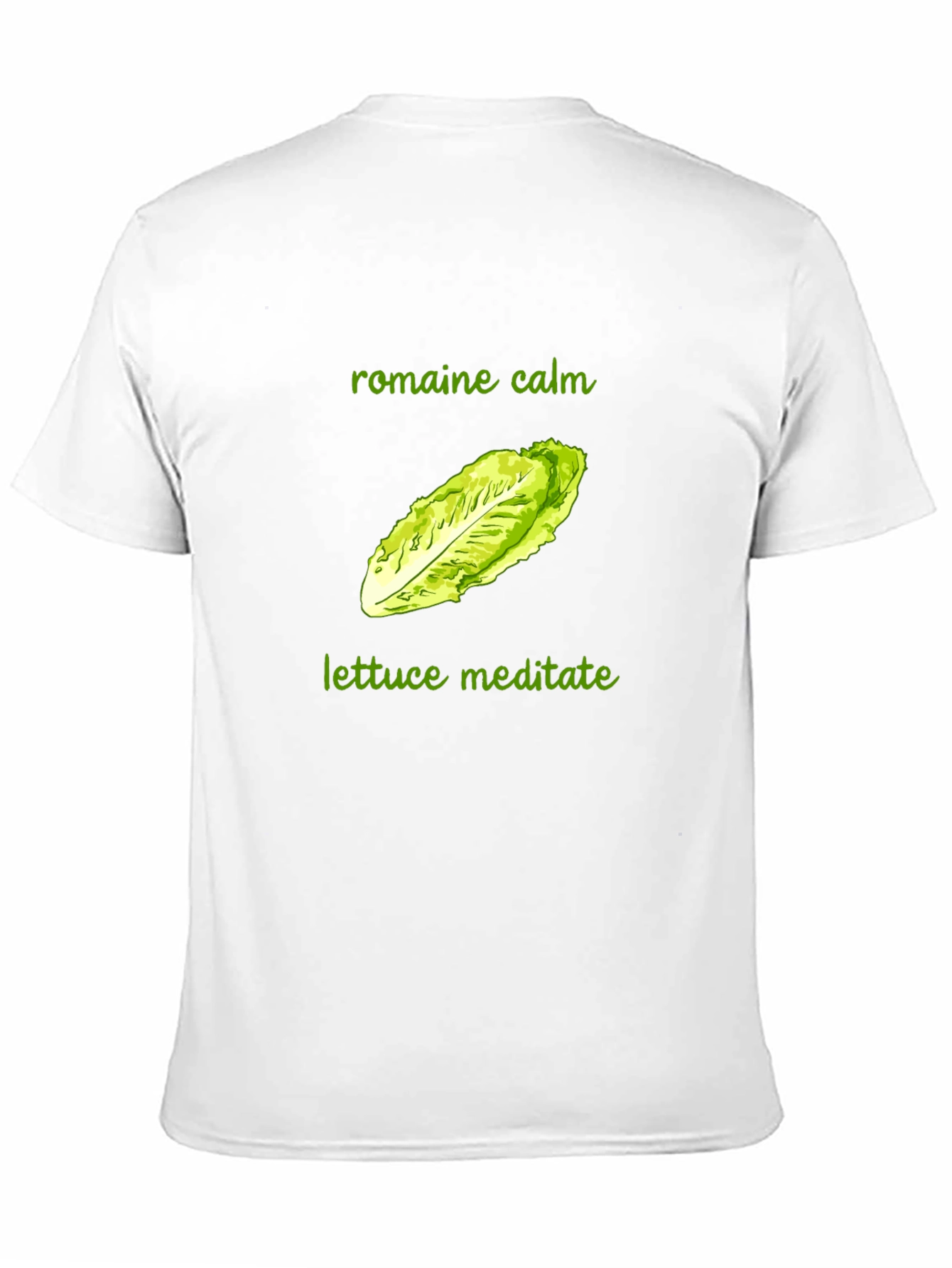 Romaine Calm Lettuce Meditate T-Shirt - Black Cotton