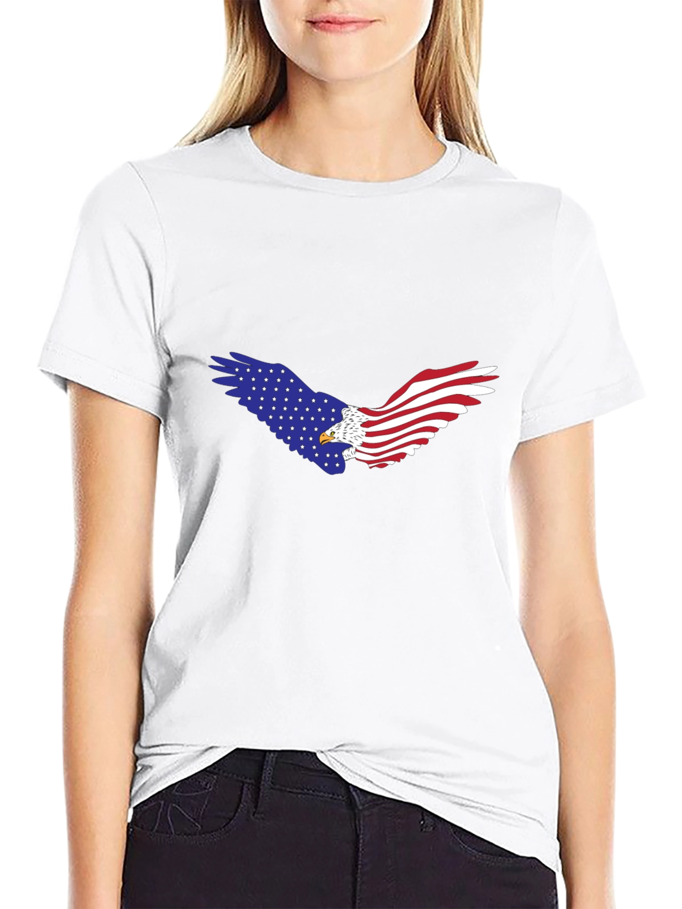 American Flag Eagle Graphic T-Shirt