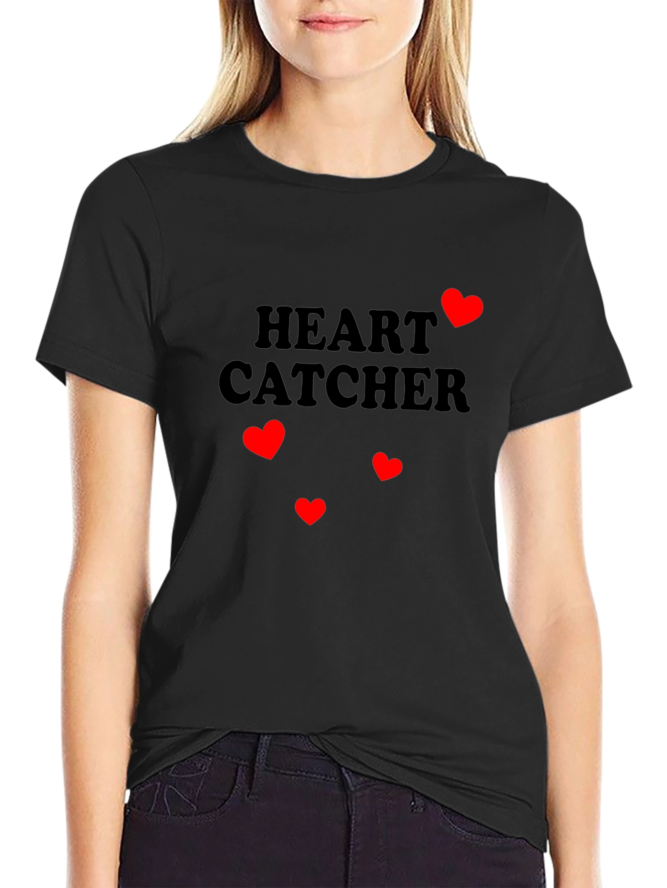 Heart Catcher Black Graphic Tee
