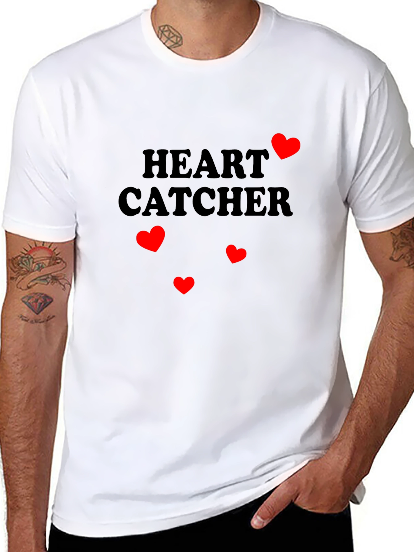 Heart Catcher Black Graphic Tee