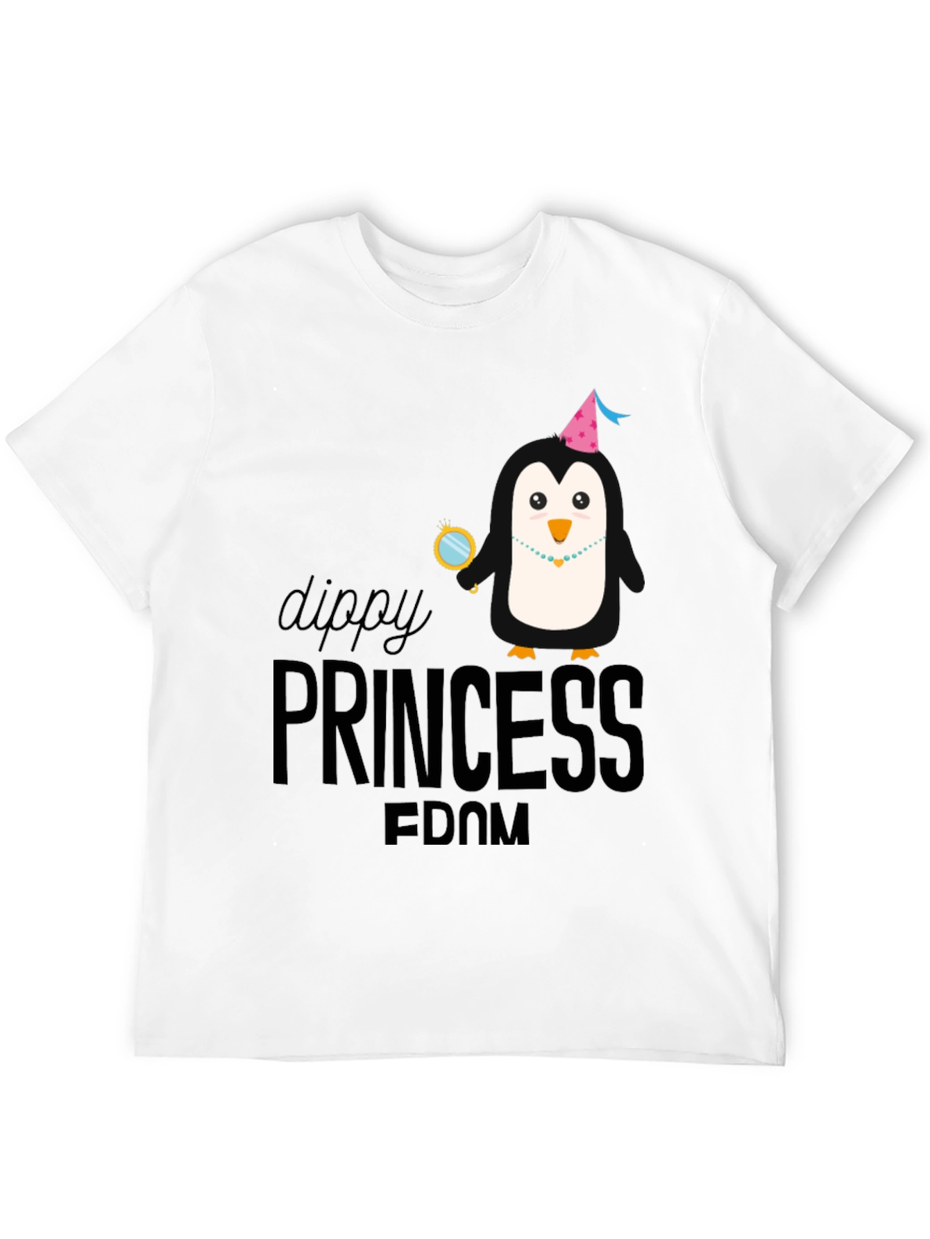 Dippy Princess Penguin Black Graphic Tee