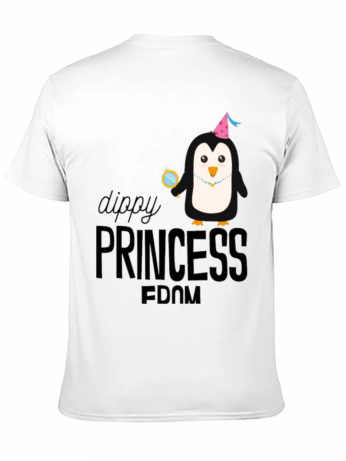 Dippy Princess Penguin Black Graphic Tee