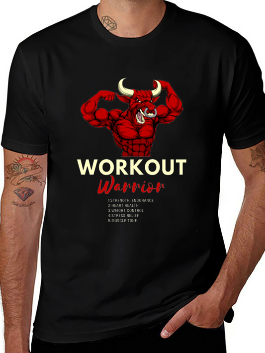 Workout Warrior Graphic Tee - Strength Training Motivation