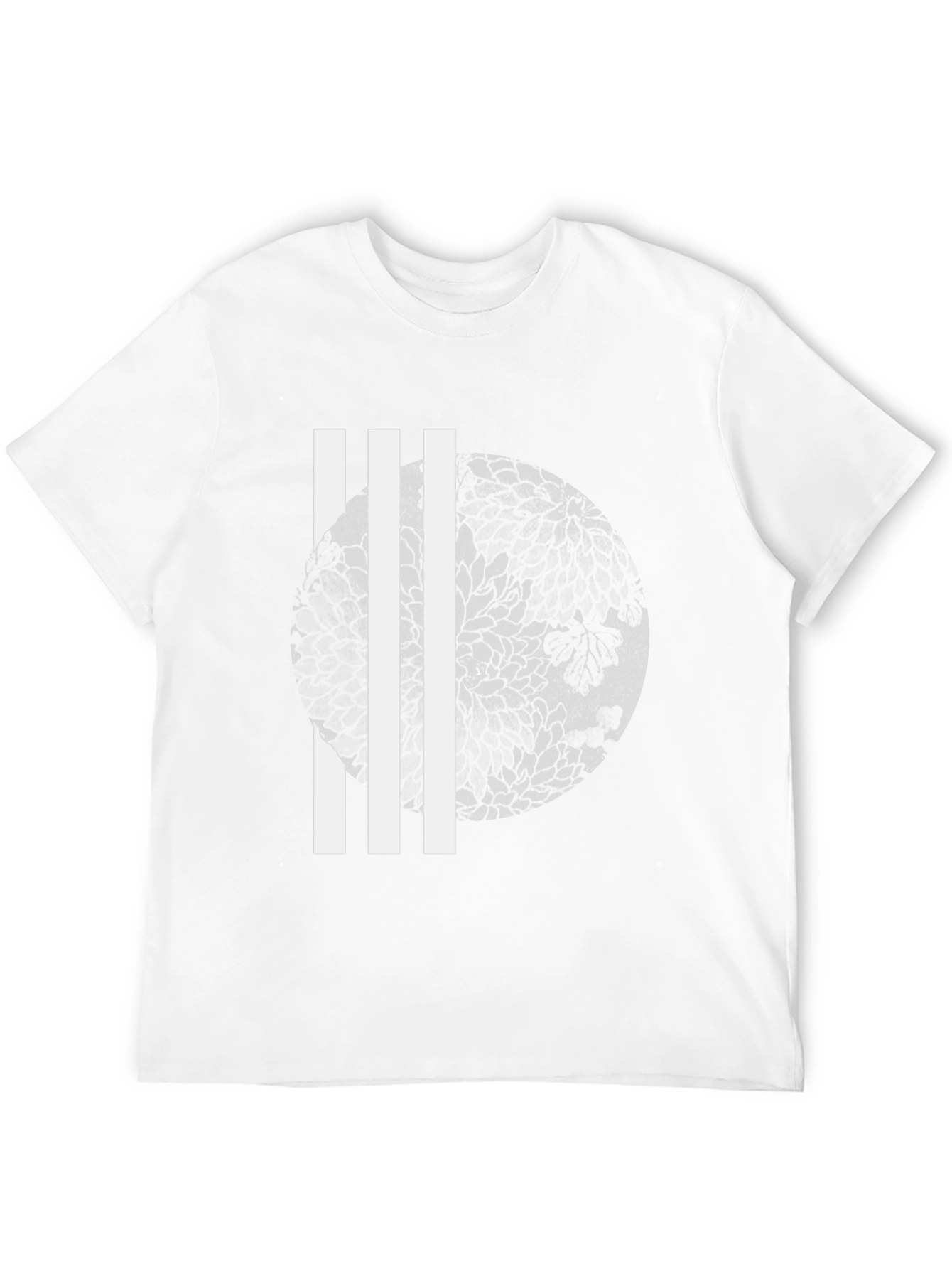 Modern Floral Graphic Print Crew Neck Tee