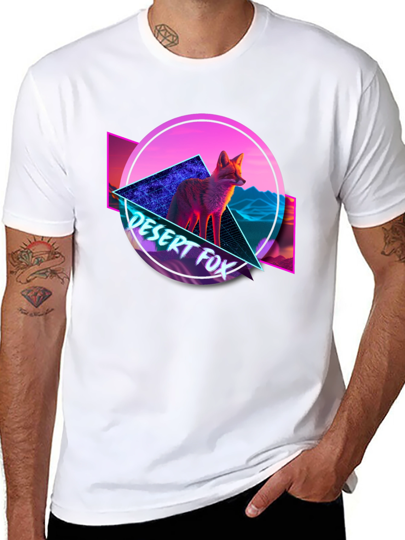 Retro Desert Fox Graphic T-Shirt
