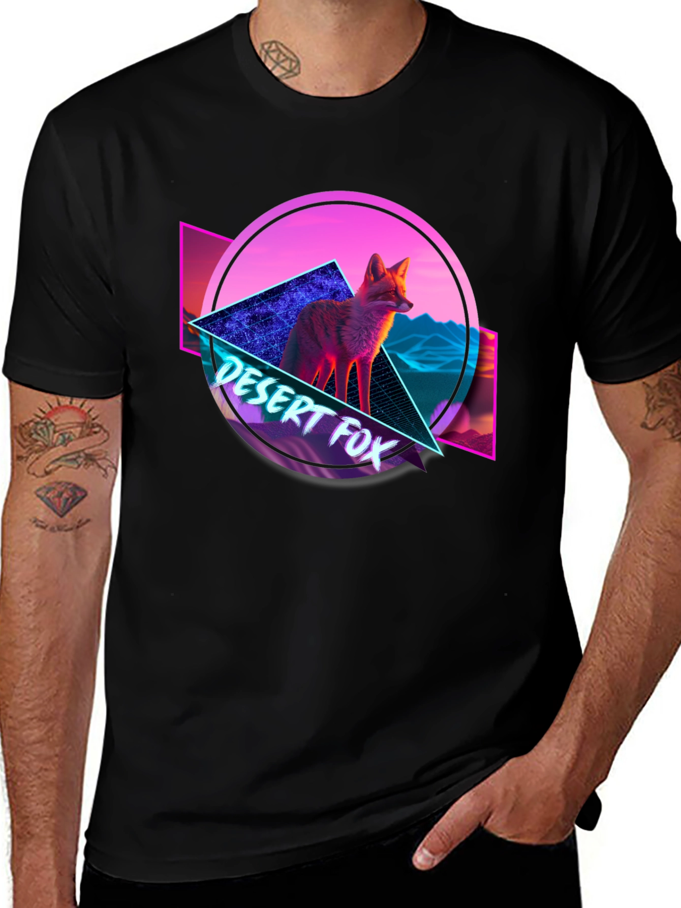 Retro Desert Fox Graphic T-Shirt