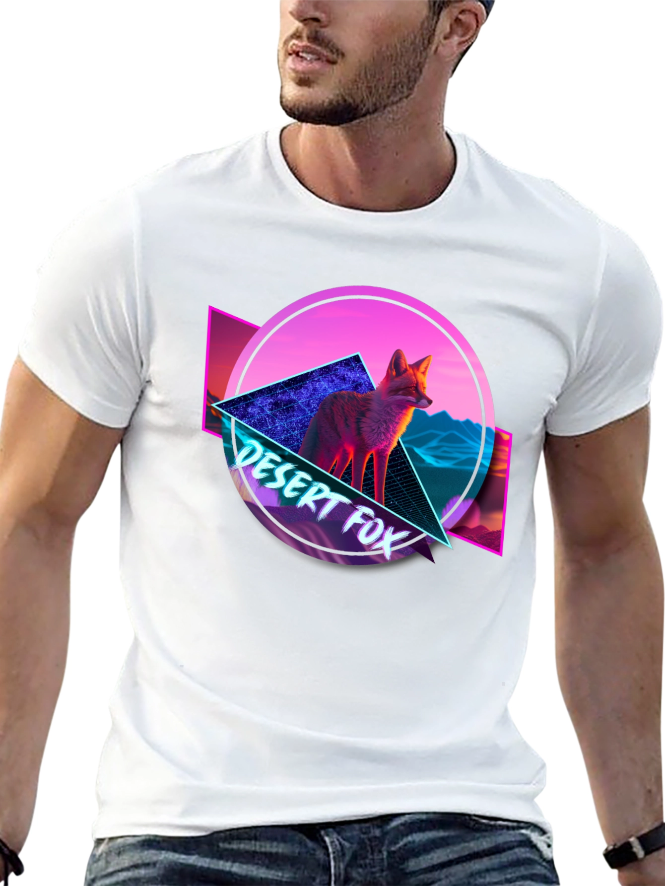 Retro Desert Fox Graphic T-Shirt