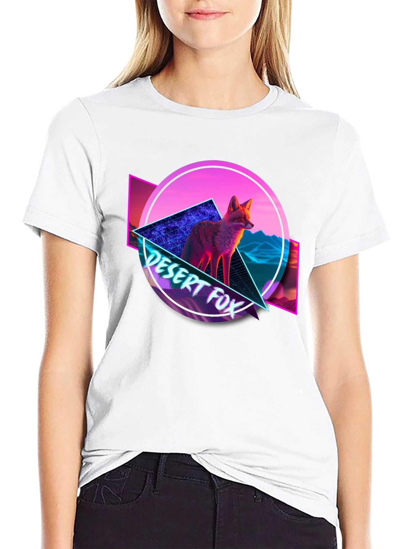 Retro Desert Fox Graphic T-Shirt