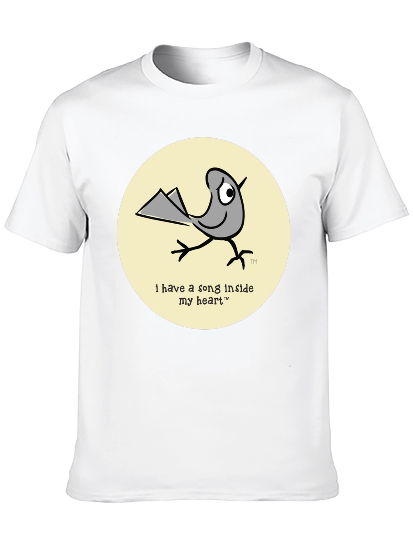 Whimsical Bird T-Shirt - Song Inside My Heart Design