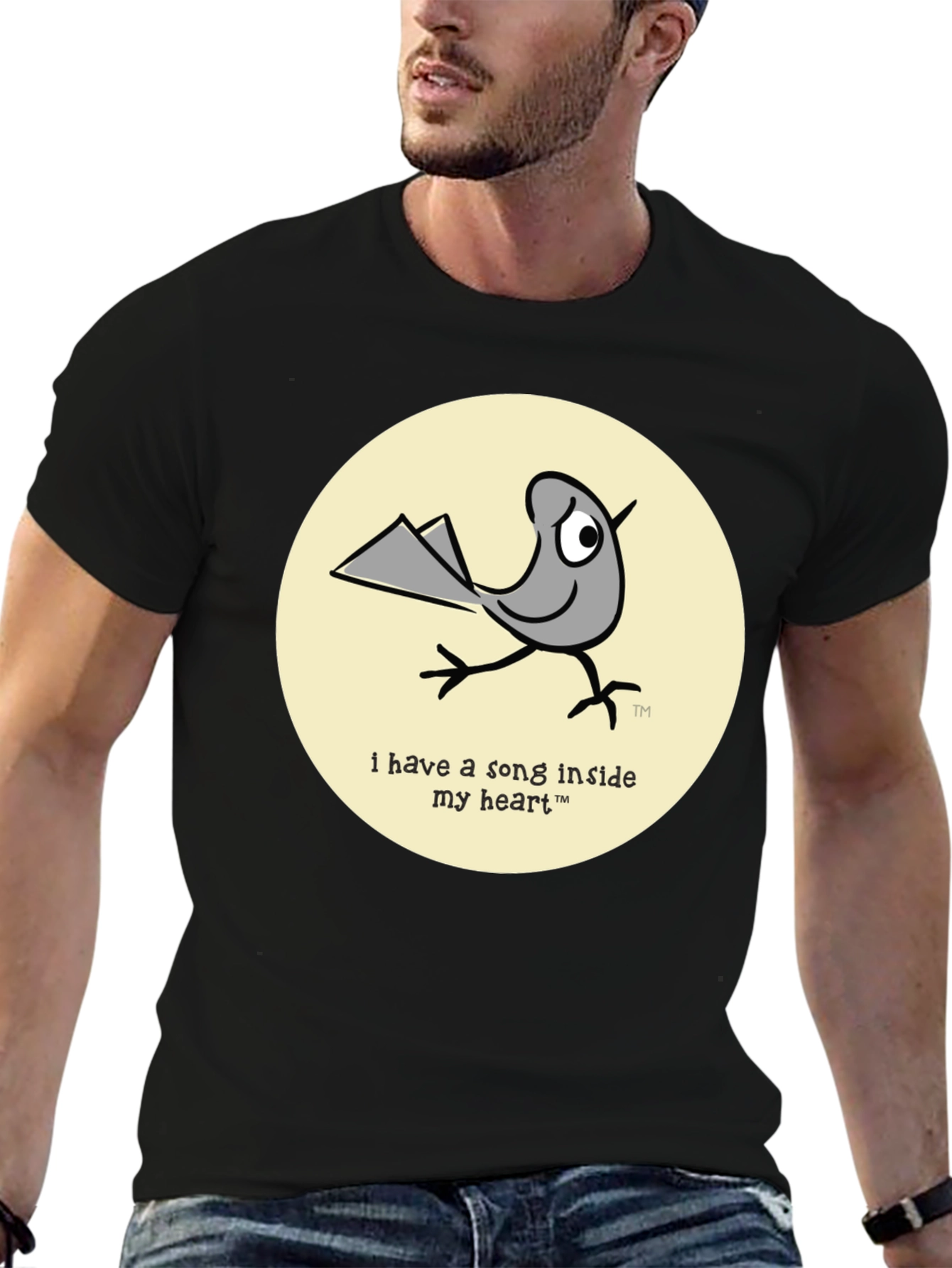 Whimsical Bird T-Shirt - Song Inside My Heart Design