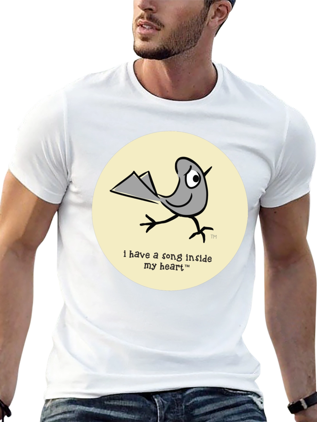 Whimsical Bird T-Shirt - Song Inside My Heart Design