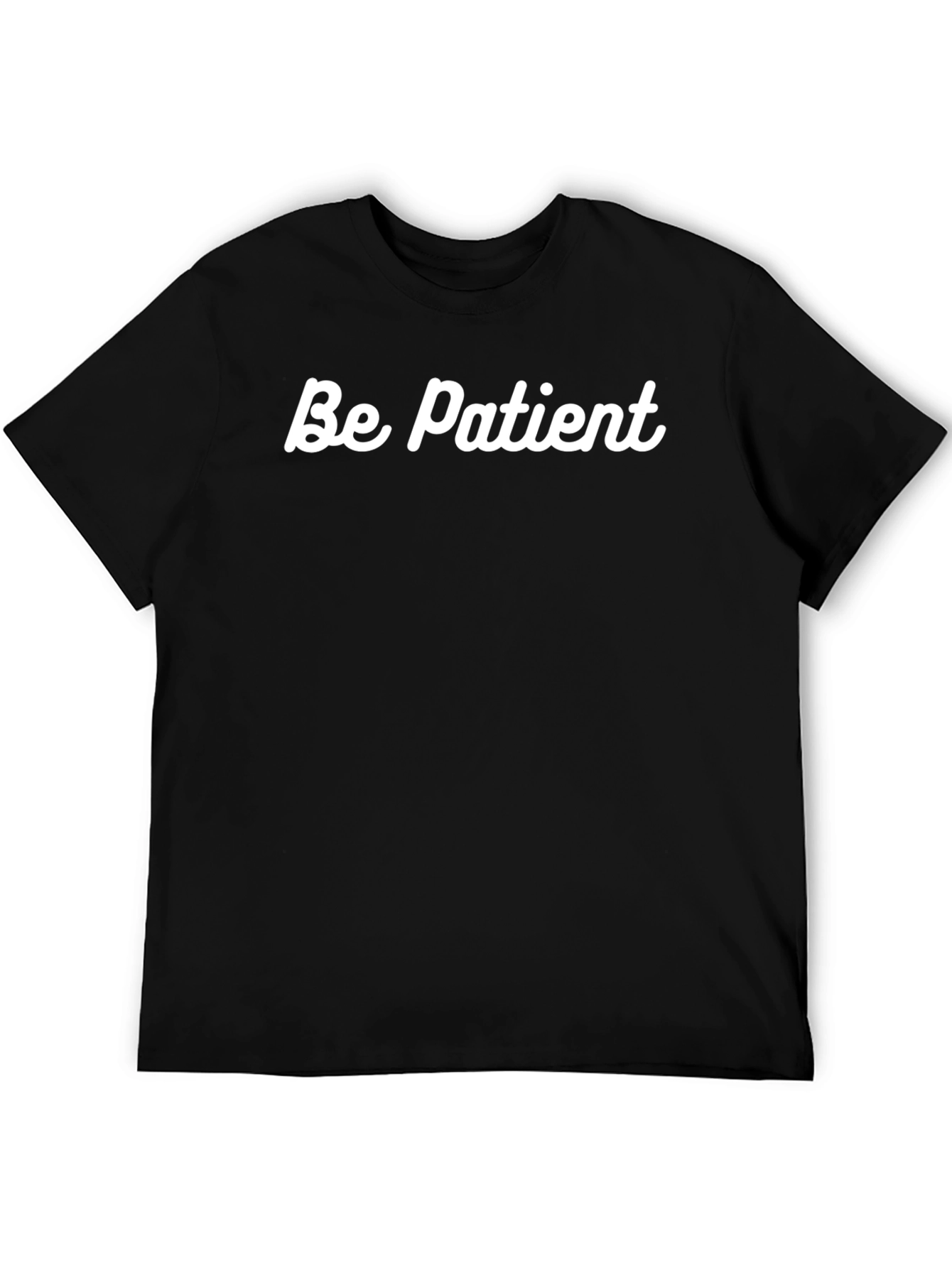 Be Patient Black Graphic Tee Casual Menswear