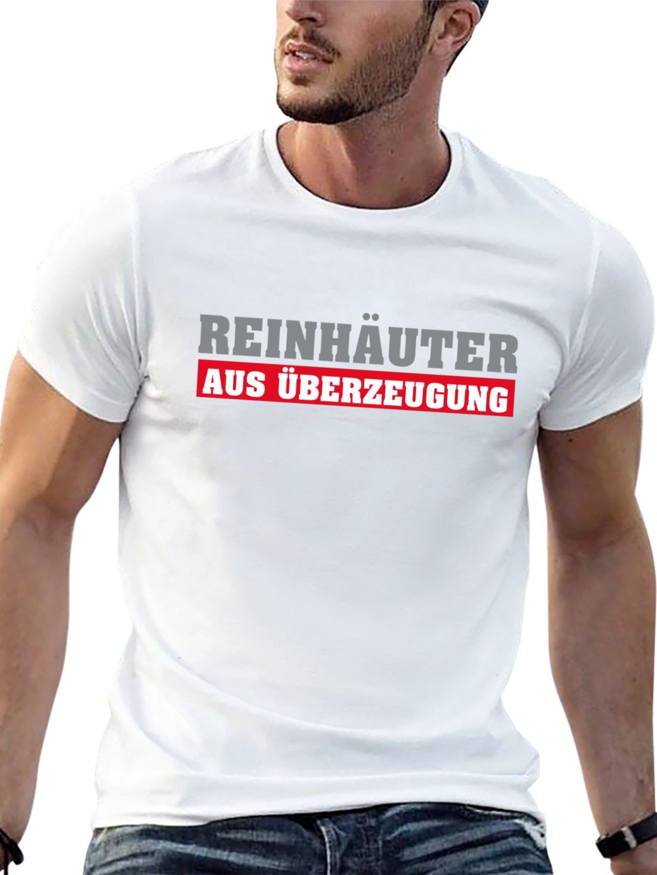 Reinhäuter Aus Überzeugung Funny German T-Shirt