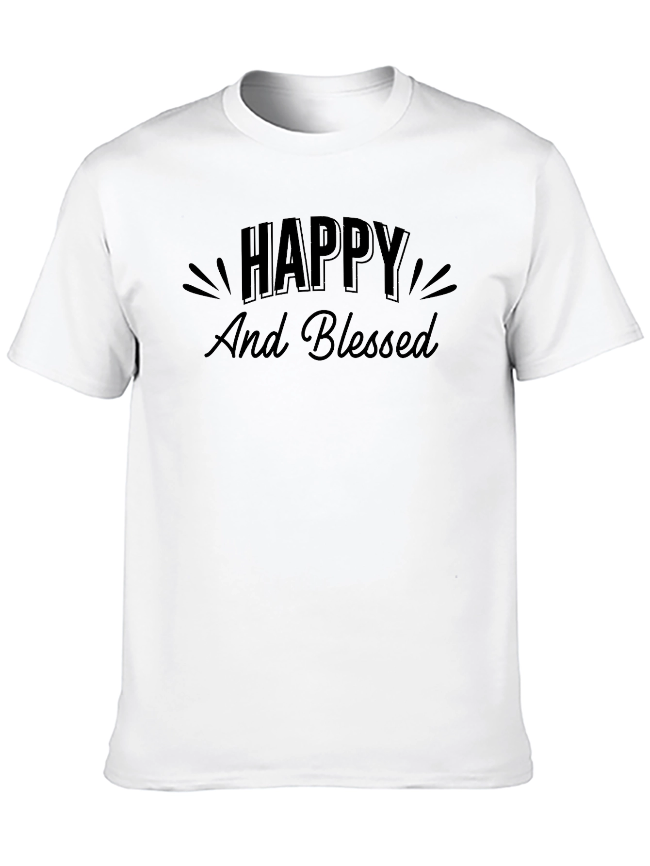 Happy & Blessed Graphic Tee - Stylish Comfort