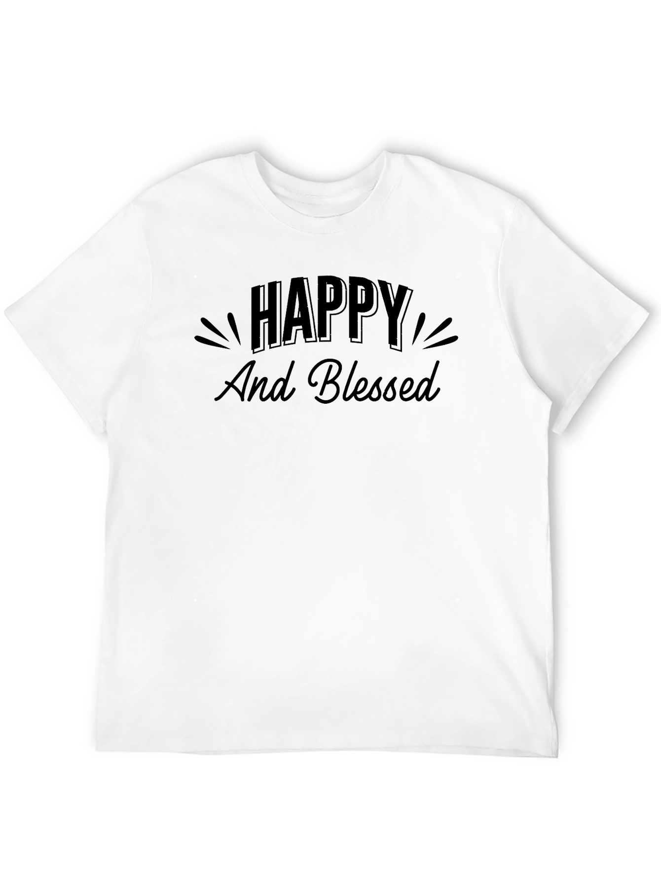 Happy & Blessed Graphic Tee - Stylish Comfort