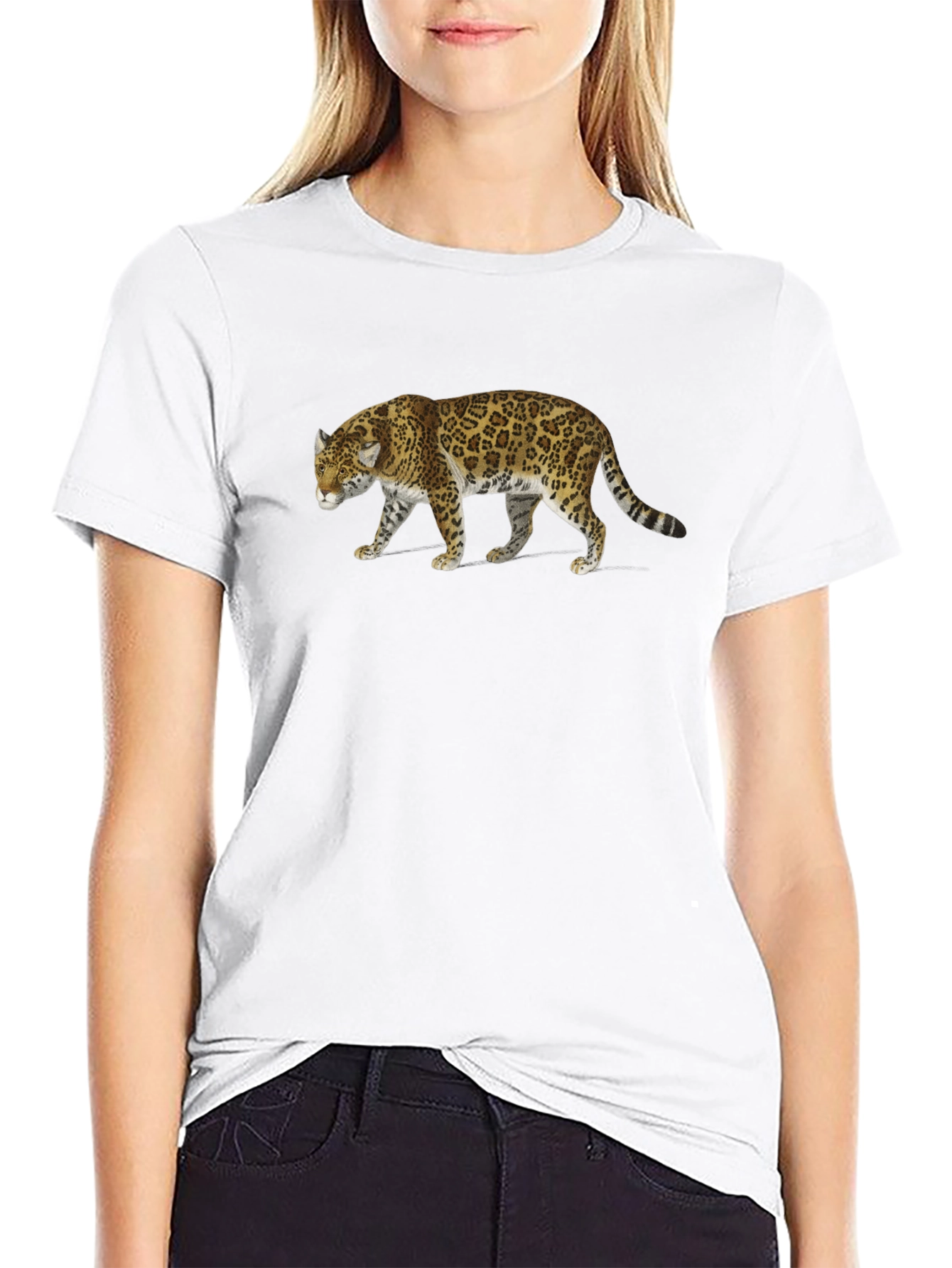 Black T-Shirt with Jaguar Graphic