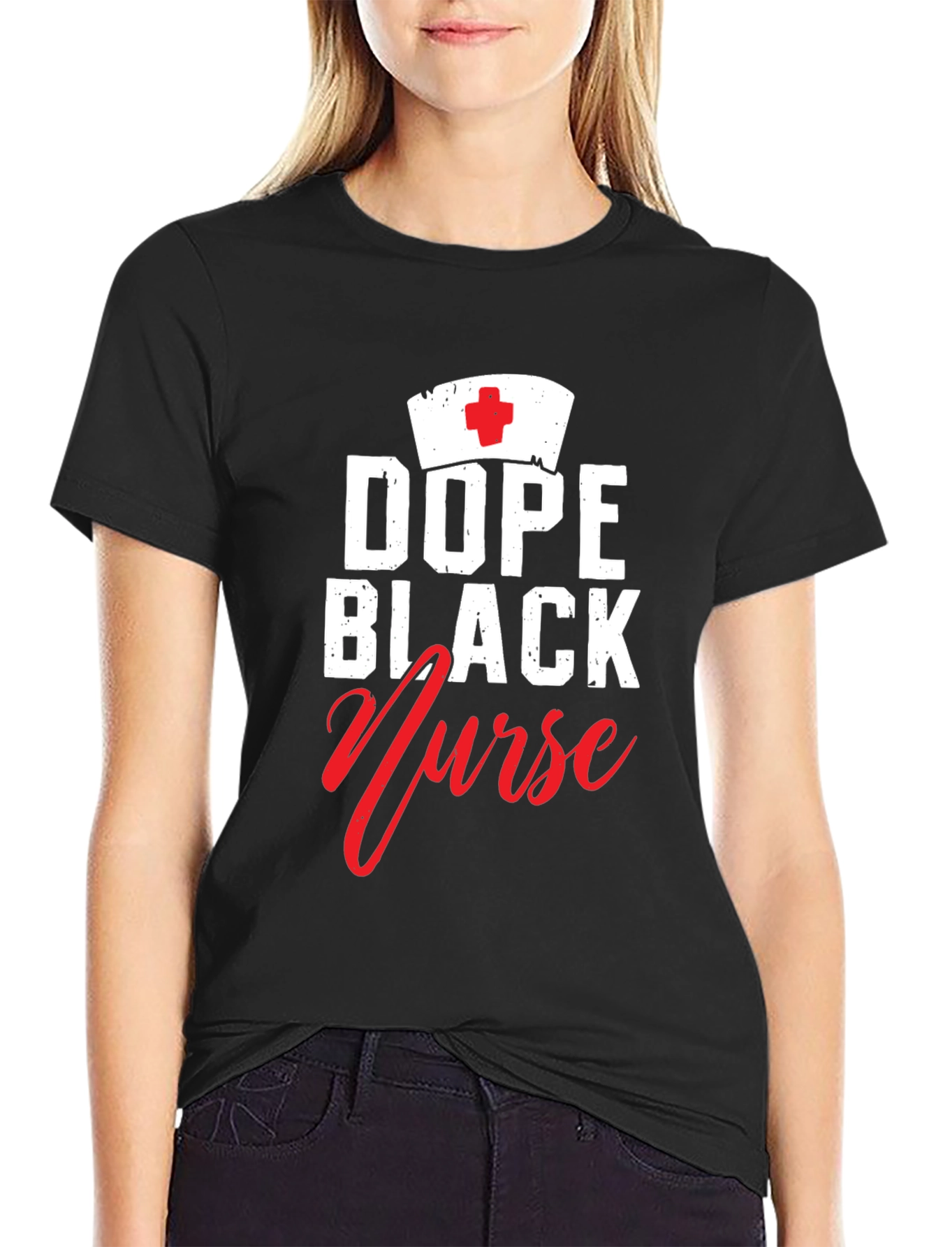 Dope Black Nurse T-Shirt - Stylish Medical Apparel