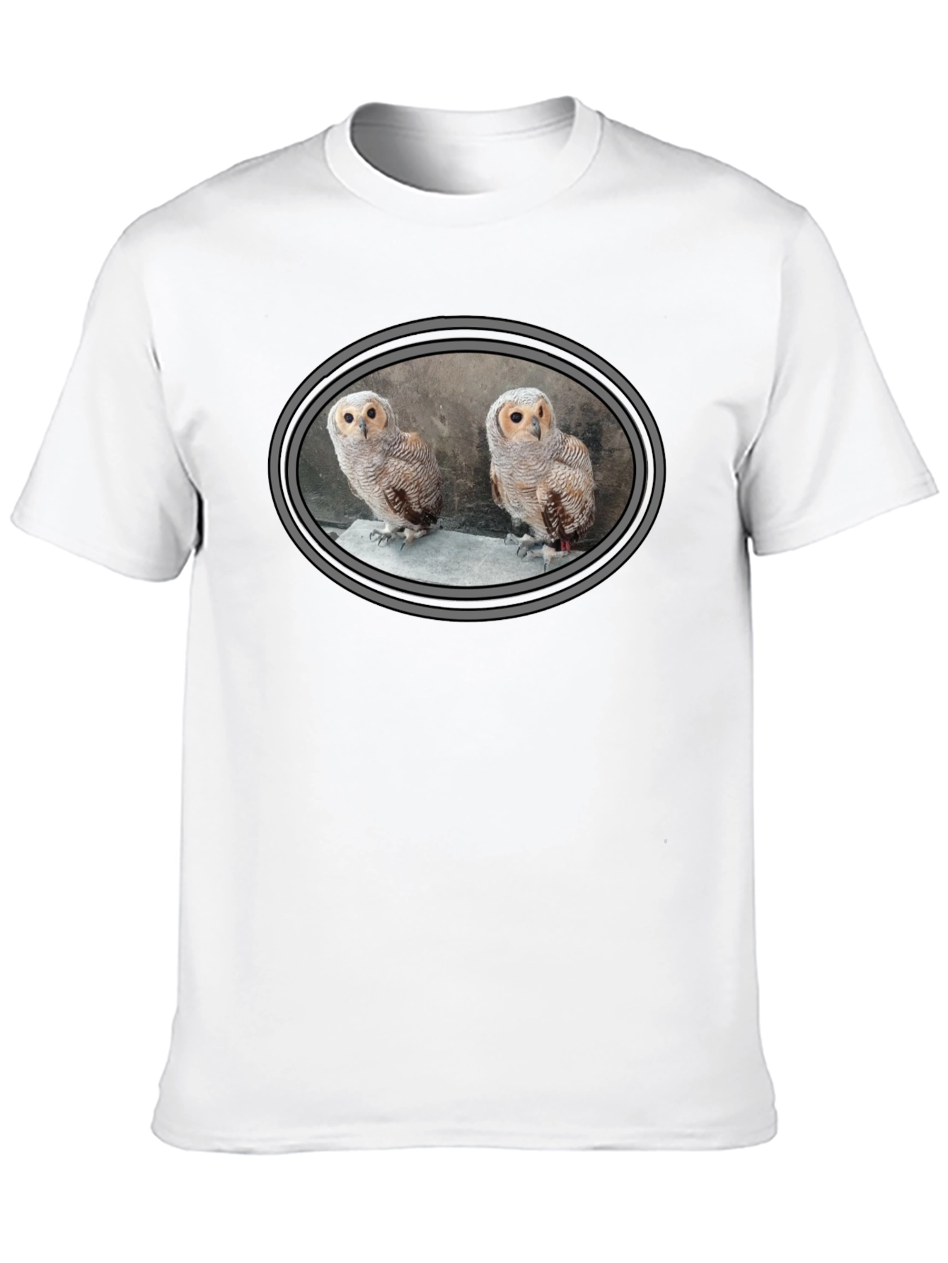 Owl Design Black T-Shirt - Mens Graphic Tee