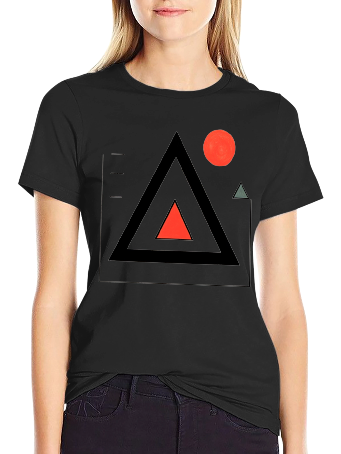 Geometric Graphic Tee - Modern Minimalist Design