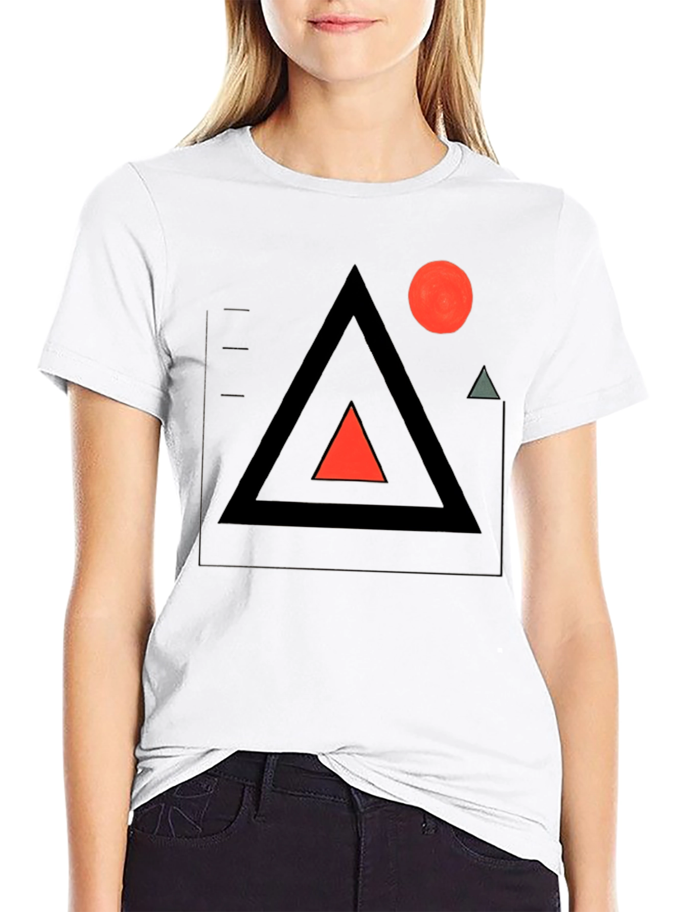 Geometric Graphic Tee - Modern Minimalist Design