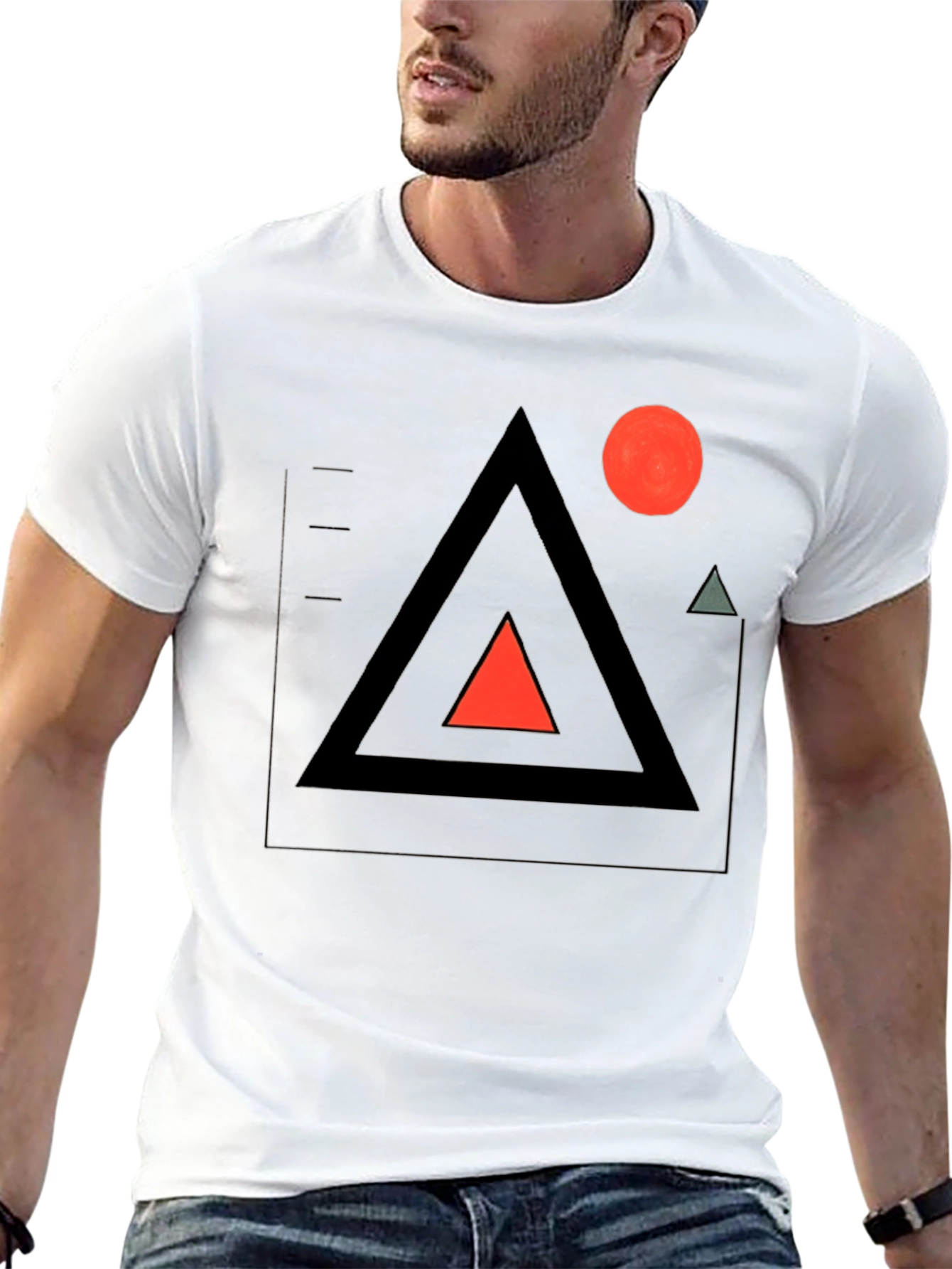 Geometric Graphic Tee - Modern Minimalist Design