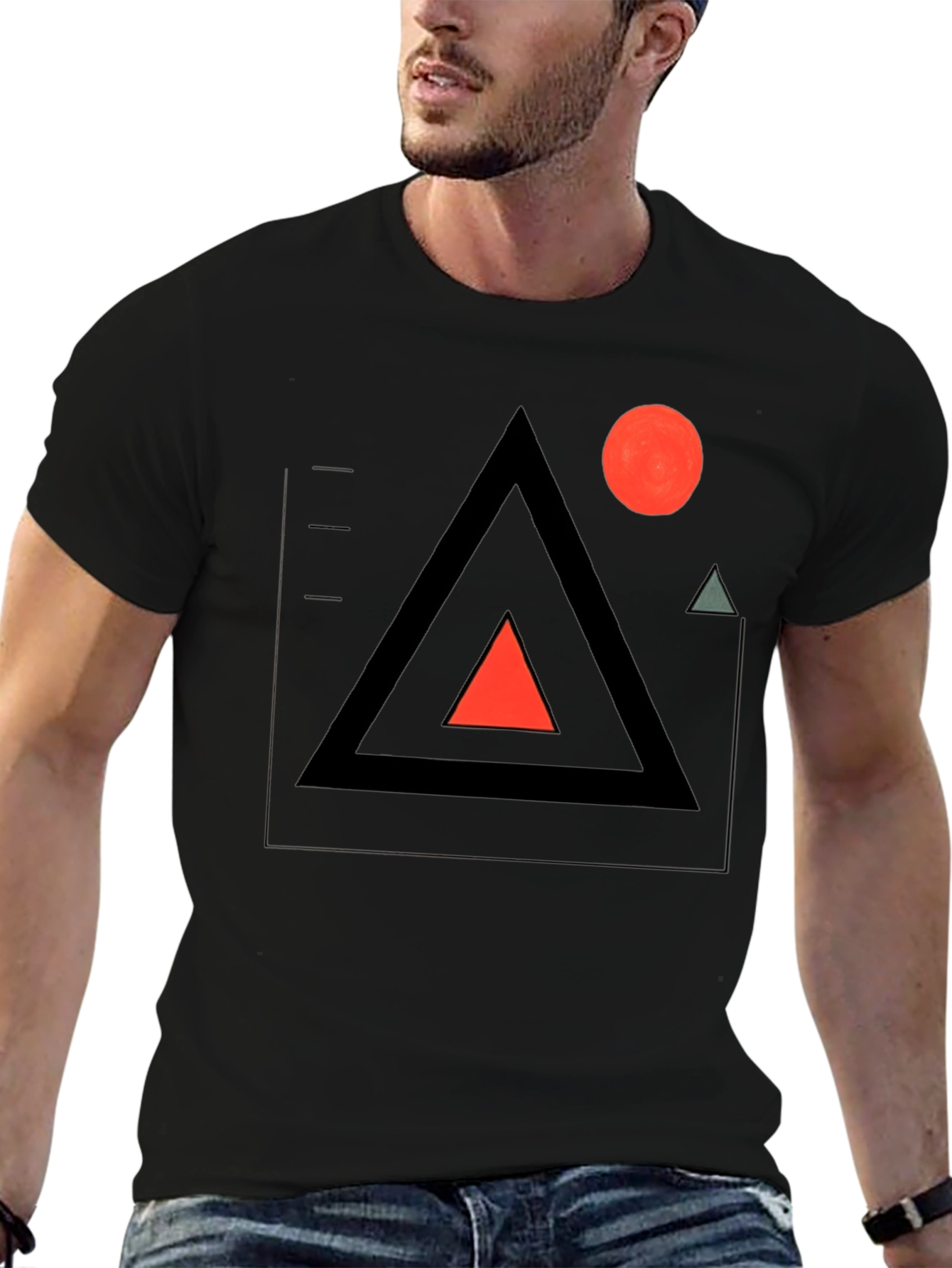 Geometric Graphic Tee - Modern Minimalist Design