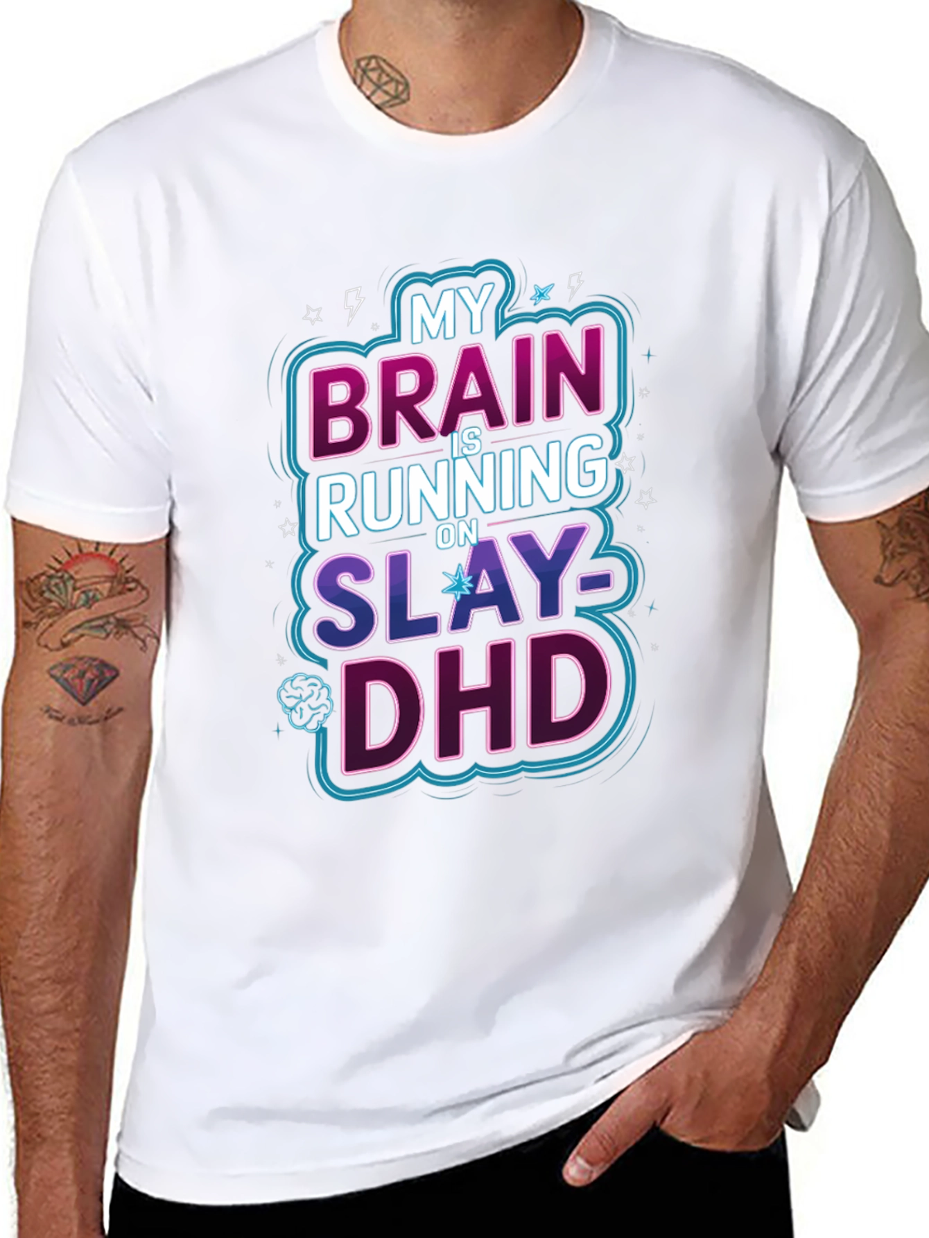 My Brain is Running on Slay-DHD Graphic Tee