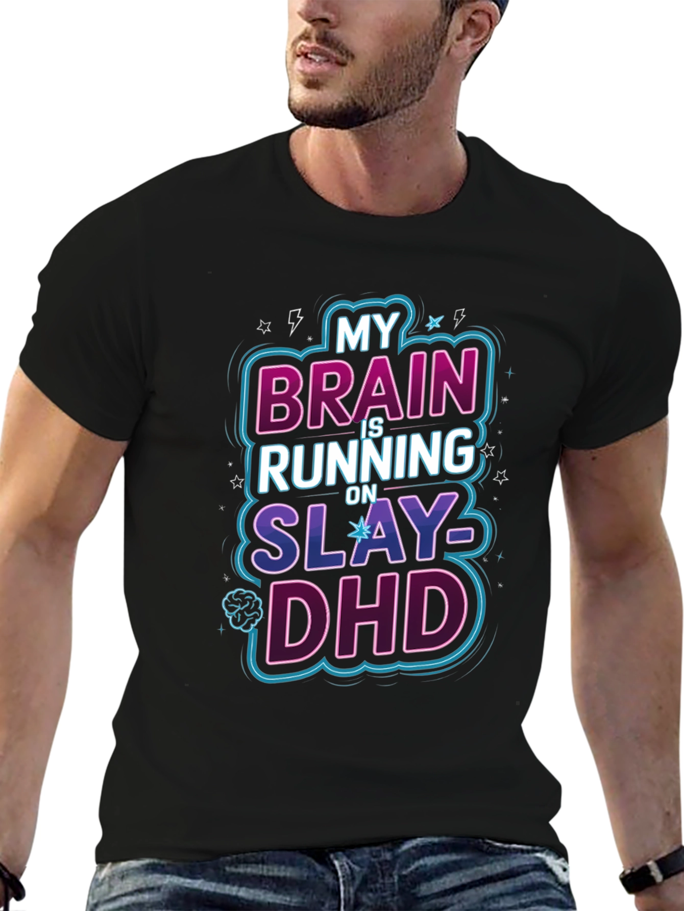 My Brain is Running on Slay-DHD Graphic Tee