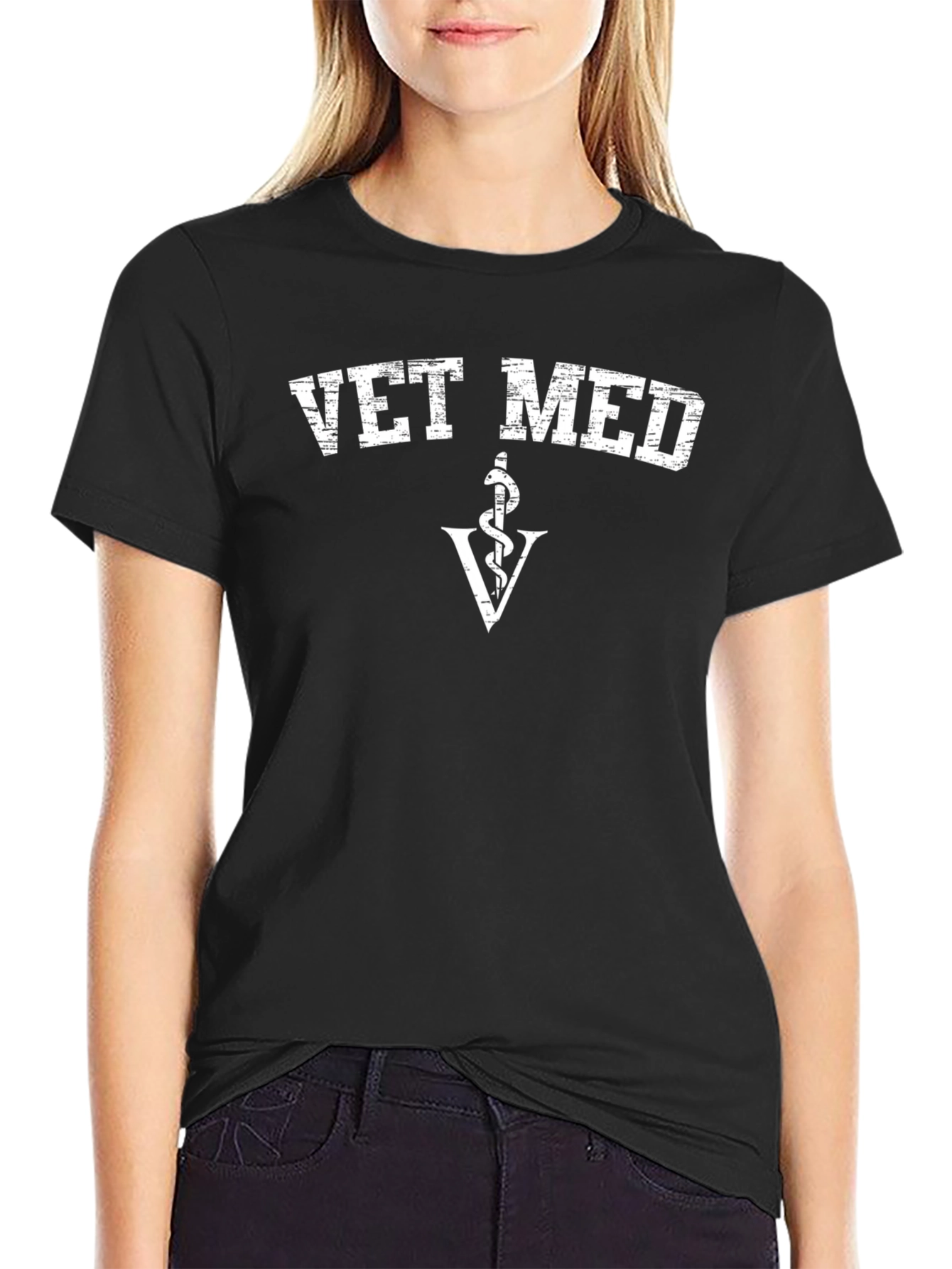 Vet Med T-Shirt - Distressed Design