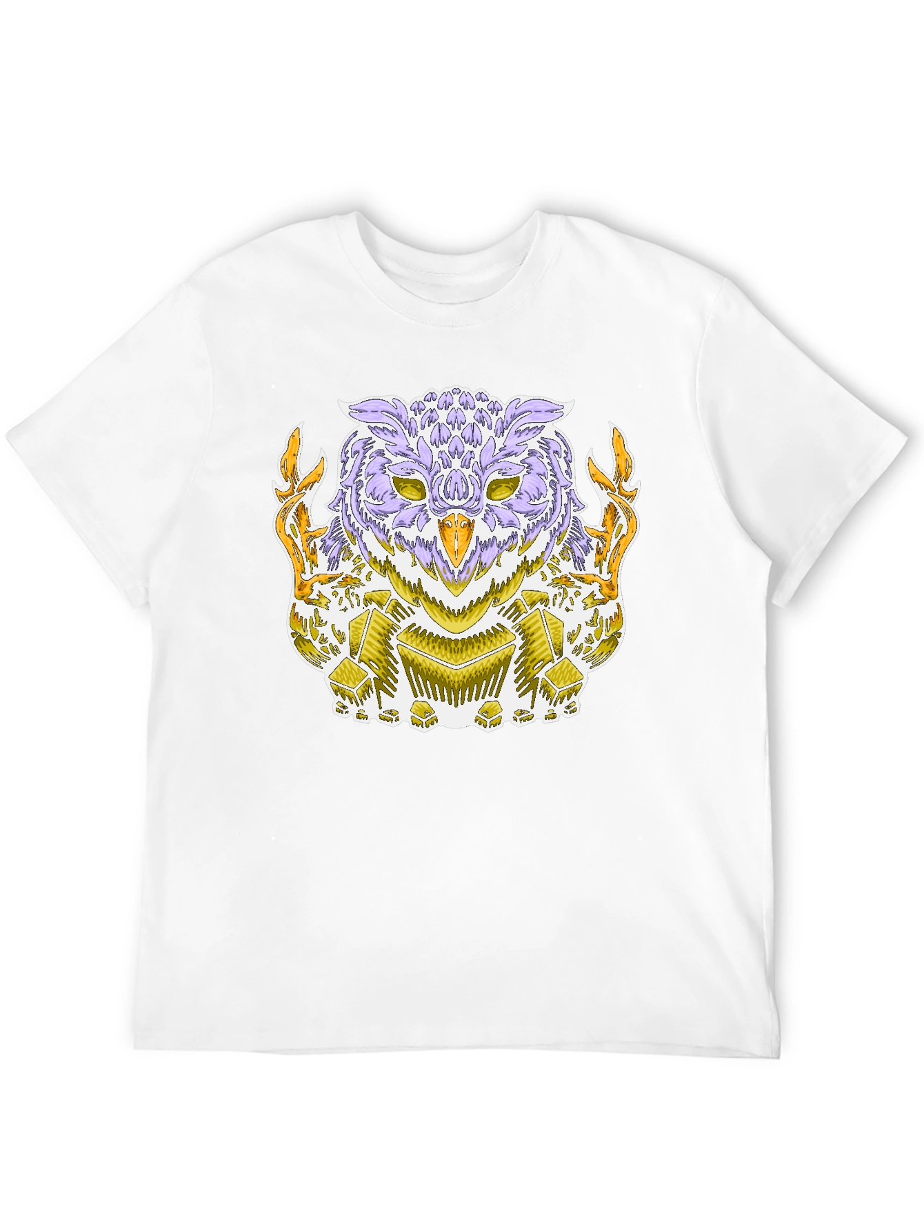 Mystic Owl Graphic Tee - Black Cotton Blend