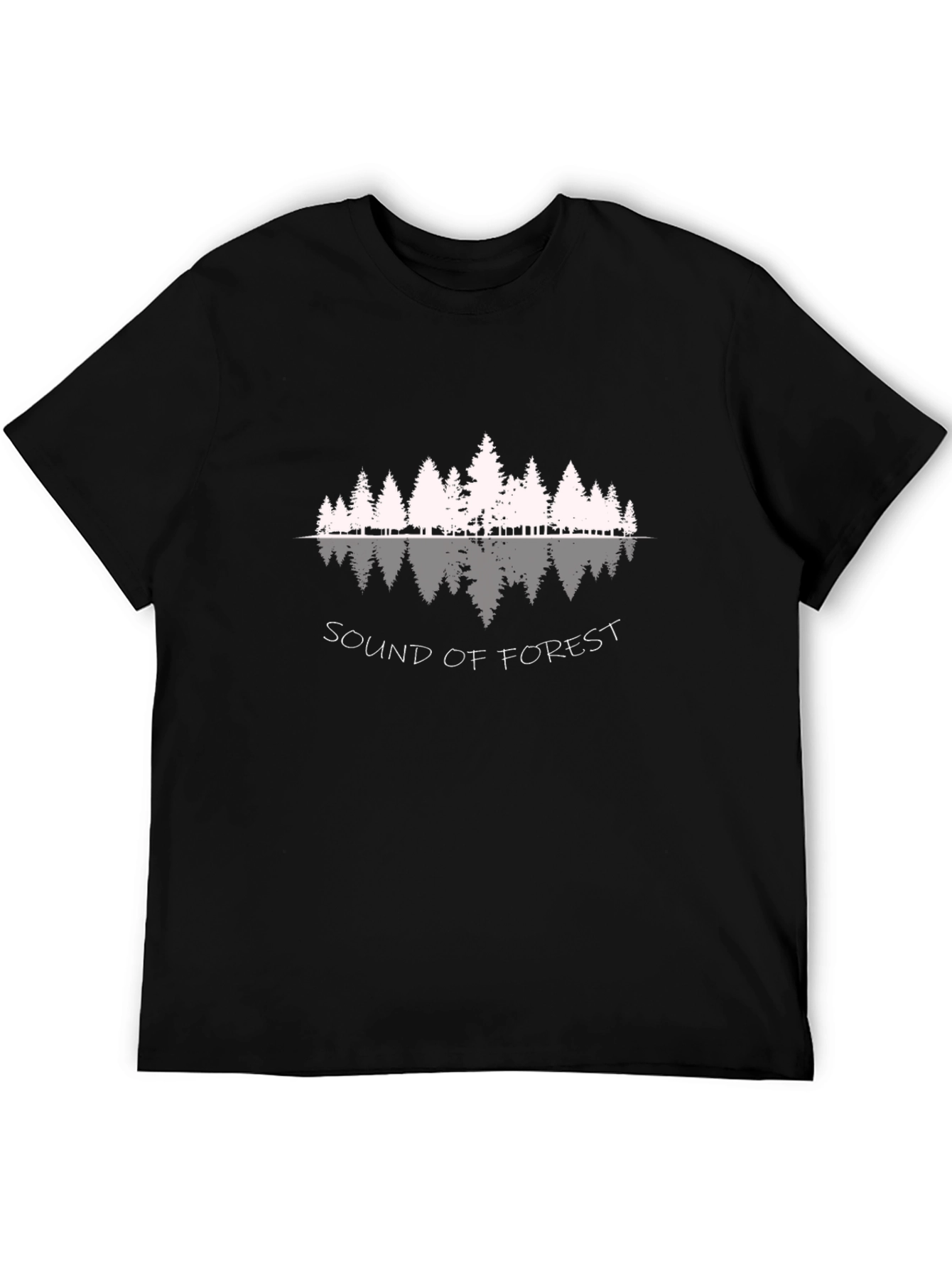 Sound of Forest Black Graphic T-Shirt