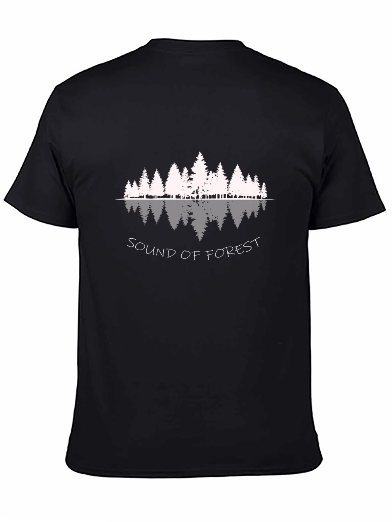 Sound of Forest Black Graphic T-Shirt