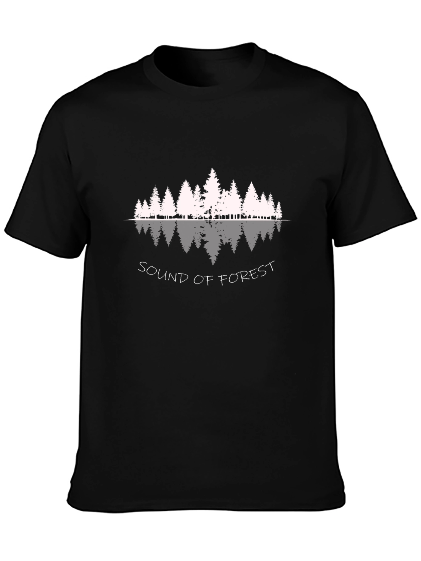Sound of Forest Black Graphic T-Shirt