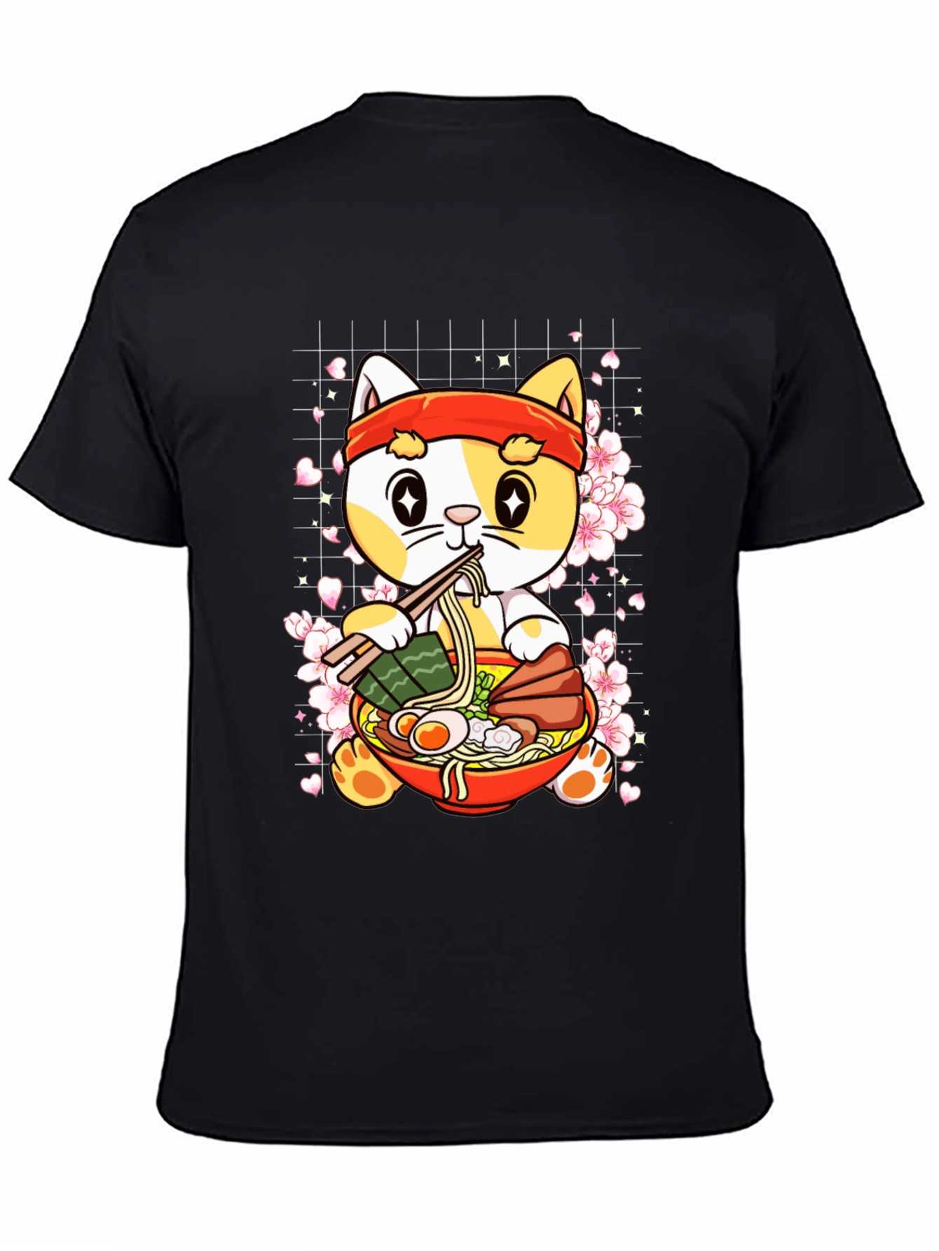 Cute Ramen Cat T-Shirt - Anime Style
