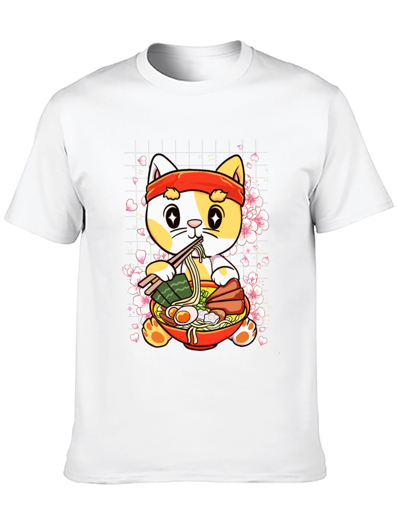 Cute Ramen Cat T-Shirt - Anime Style