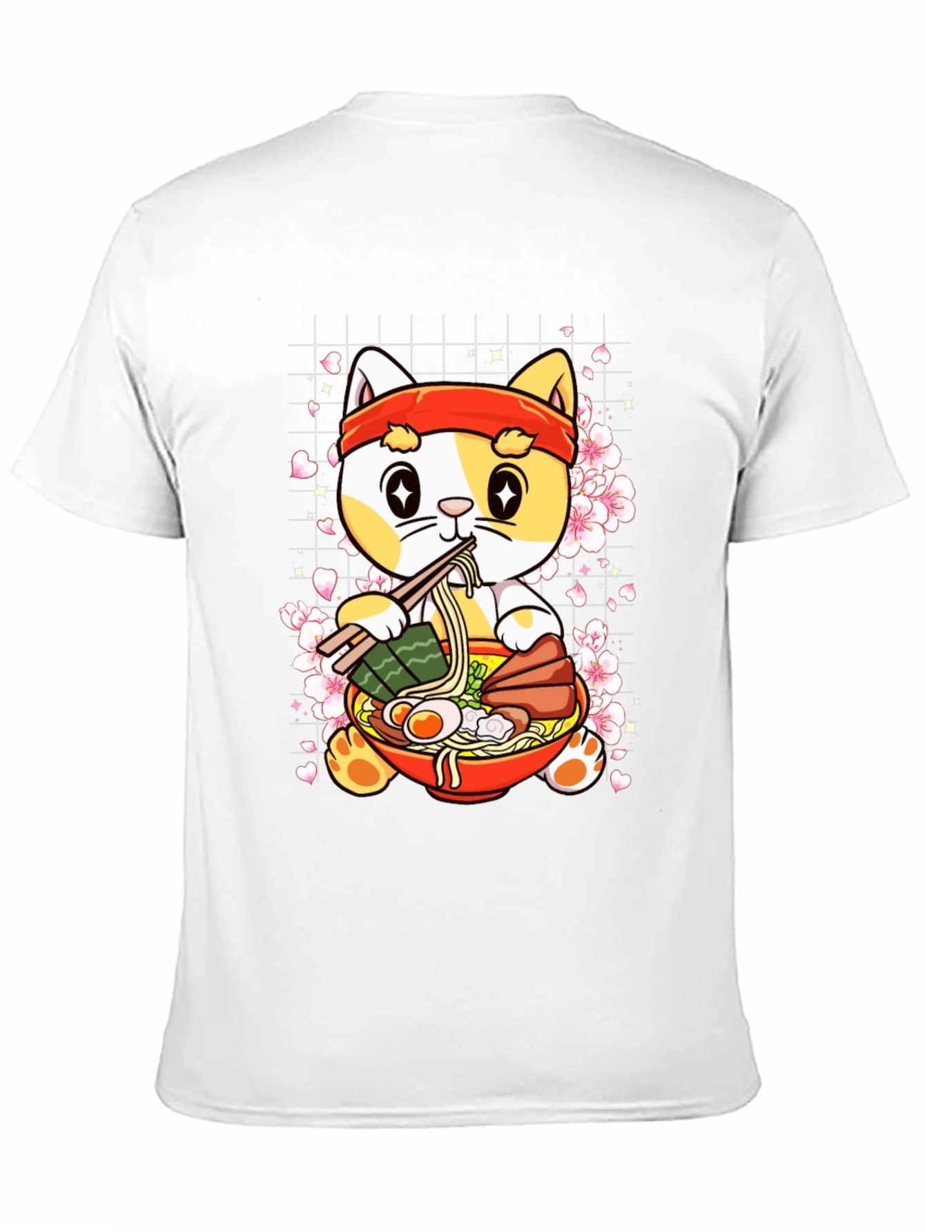 Cute Ramen Cat T-Shirt - Anime Style