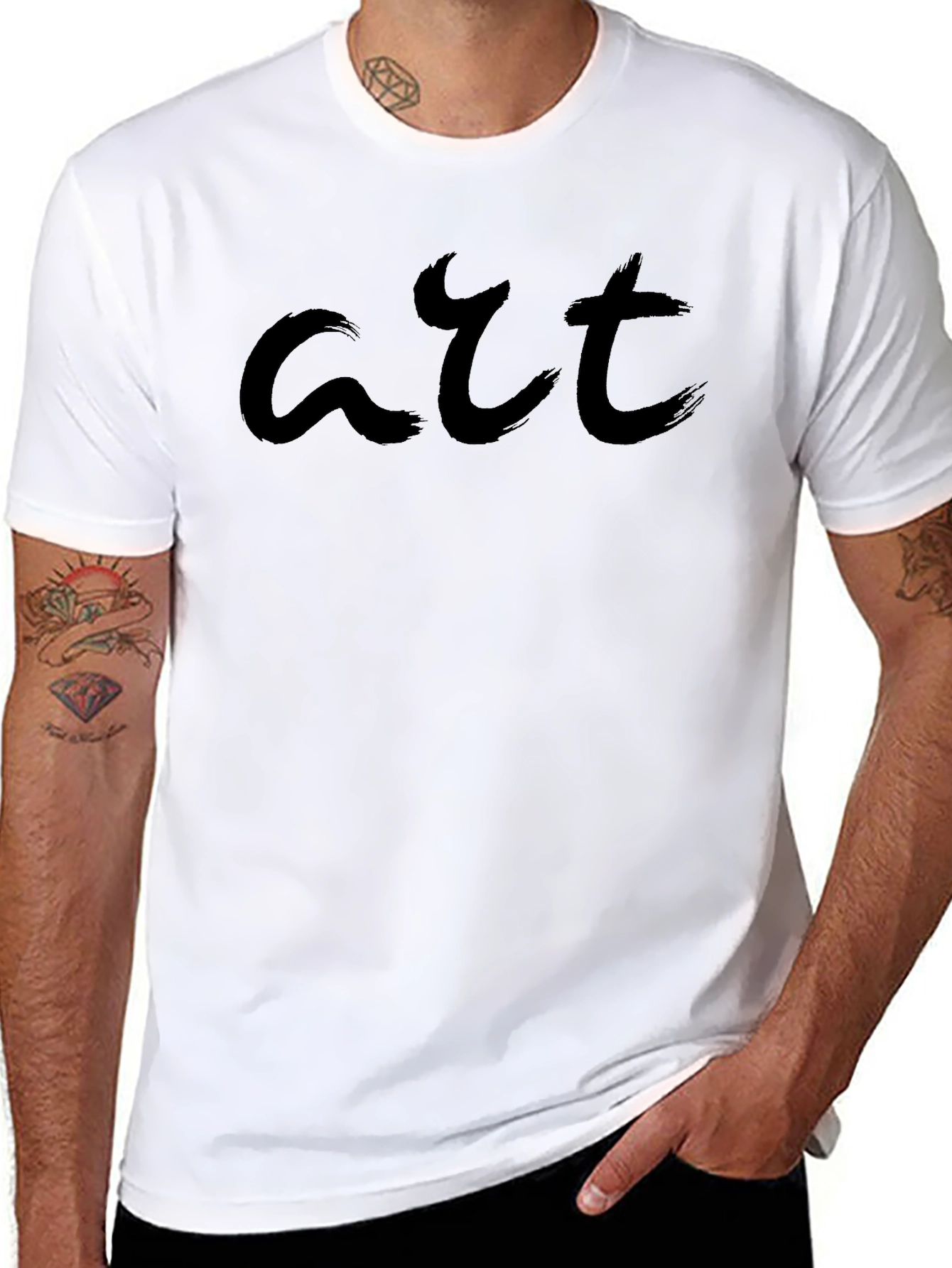 Art Brushstroke Graphic Tee - Stylish & Unique Design
