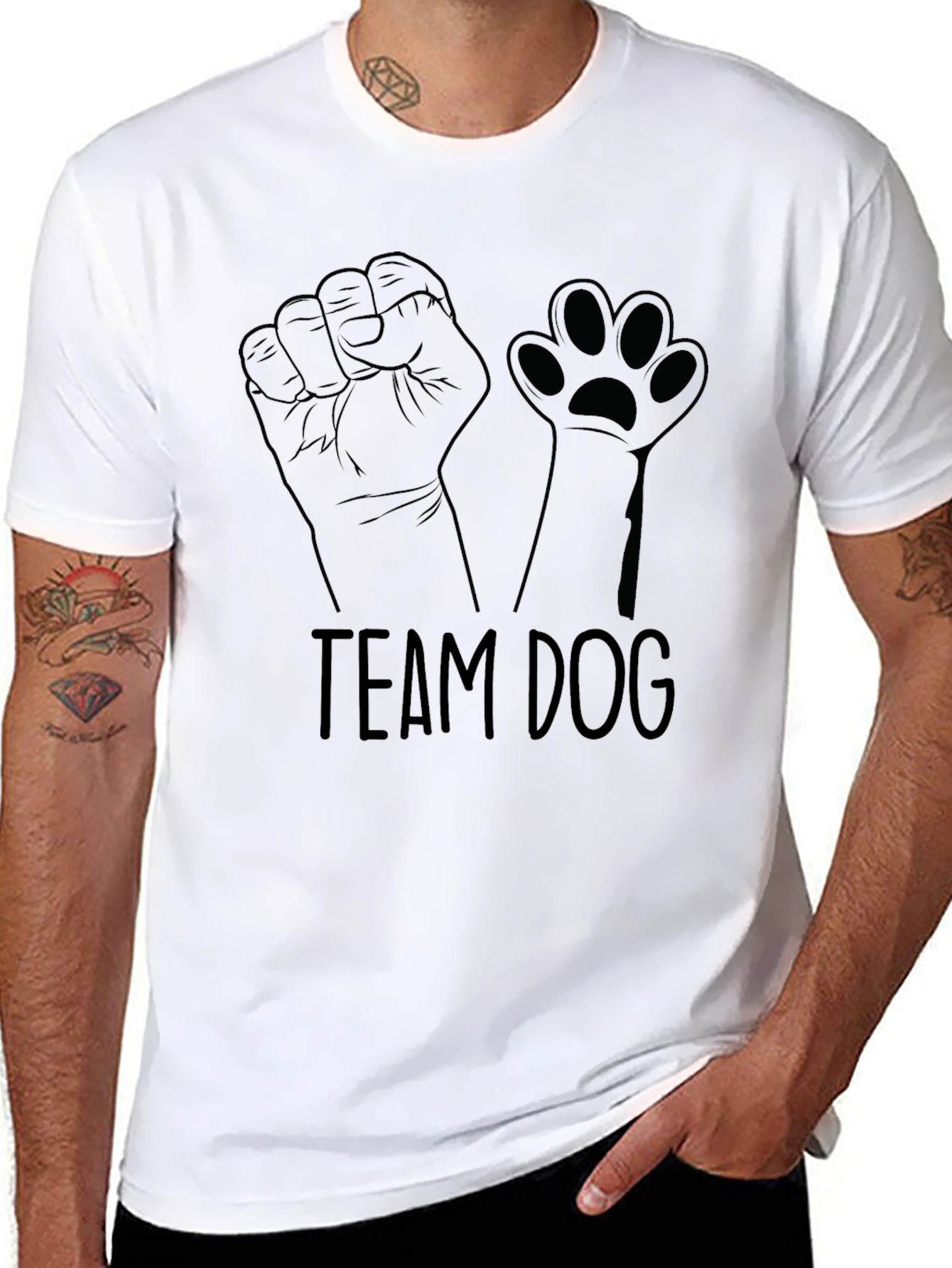 Team Dog Black Graphic T-Shirt