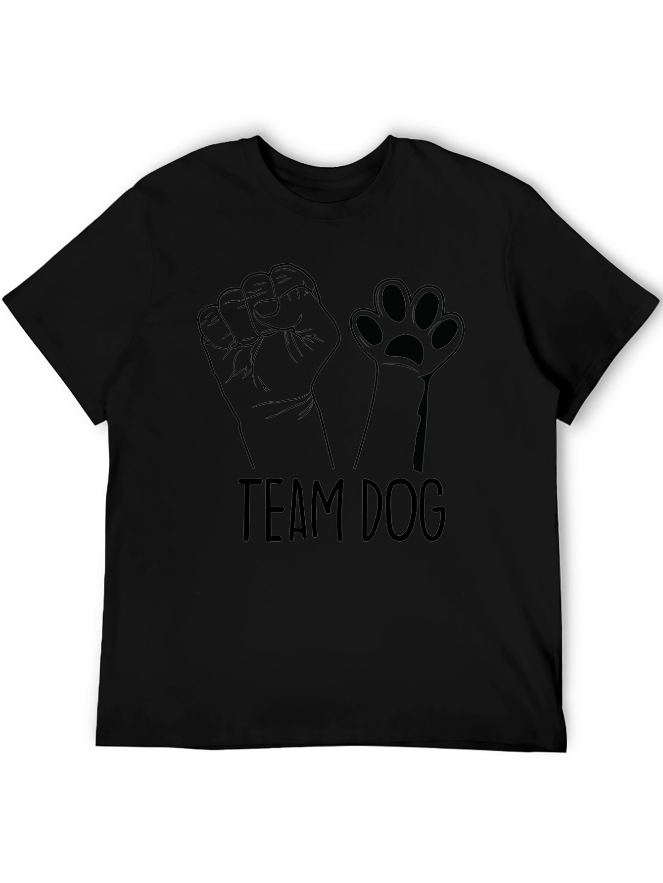 Team Dog Black Graphic T-Shirt